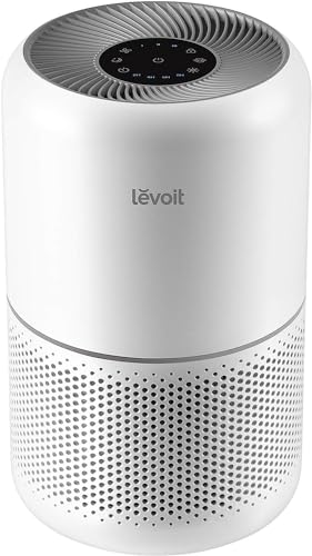 LEVOIT Air Purifiers for Home Bedroom, HEPA Sleep Mode, AHAM VERIFIDE, Smart WiFi for Home Large Room, Quiet Cleaner for Pet Hair, Allergies, Dust, Smoke, Pollon, Alexa Control, Core300S-P, White