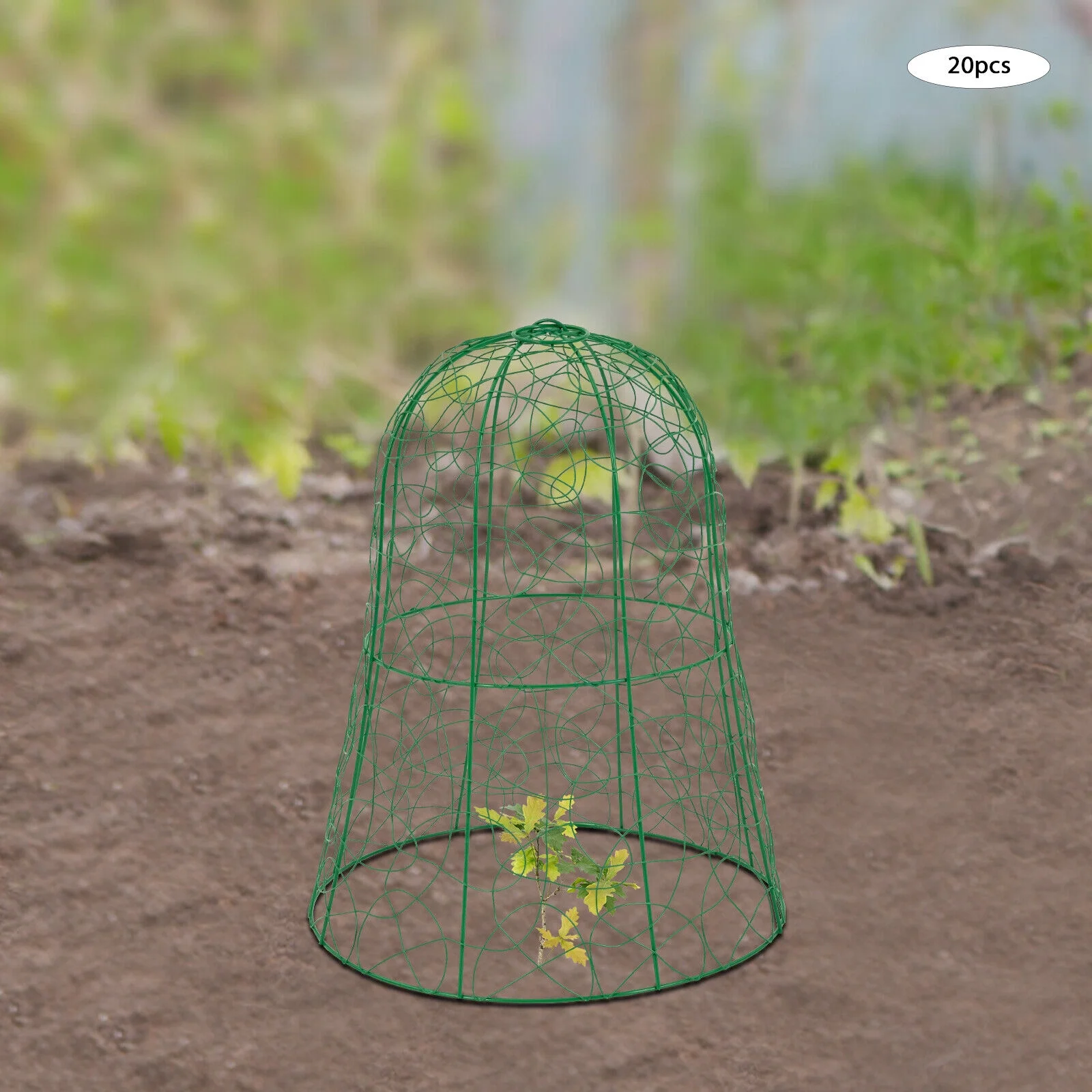 20PCS Garden Chicken Wire Cloche Plant Protector and Cover Iron Black/Green 12.99