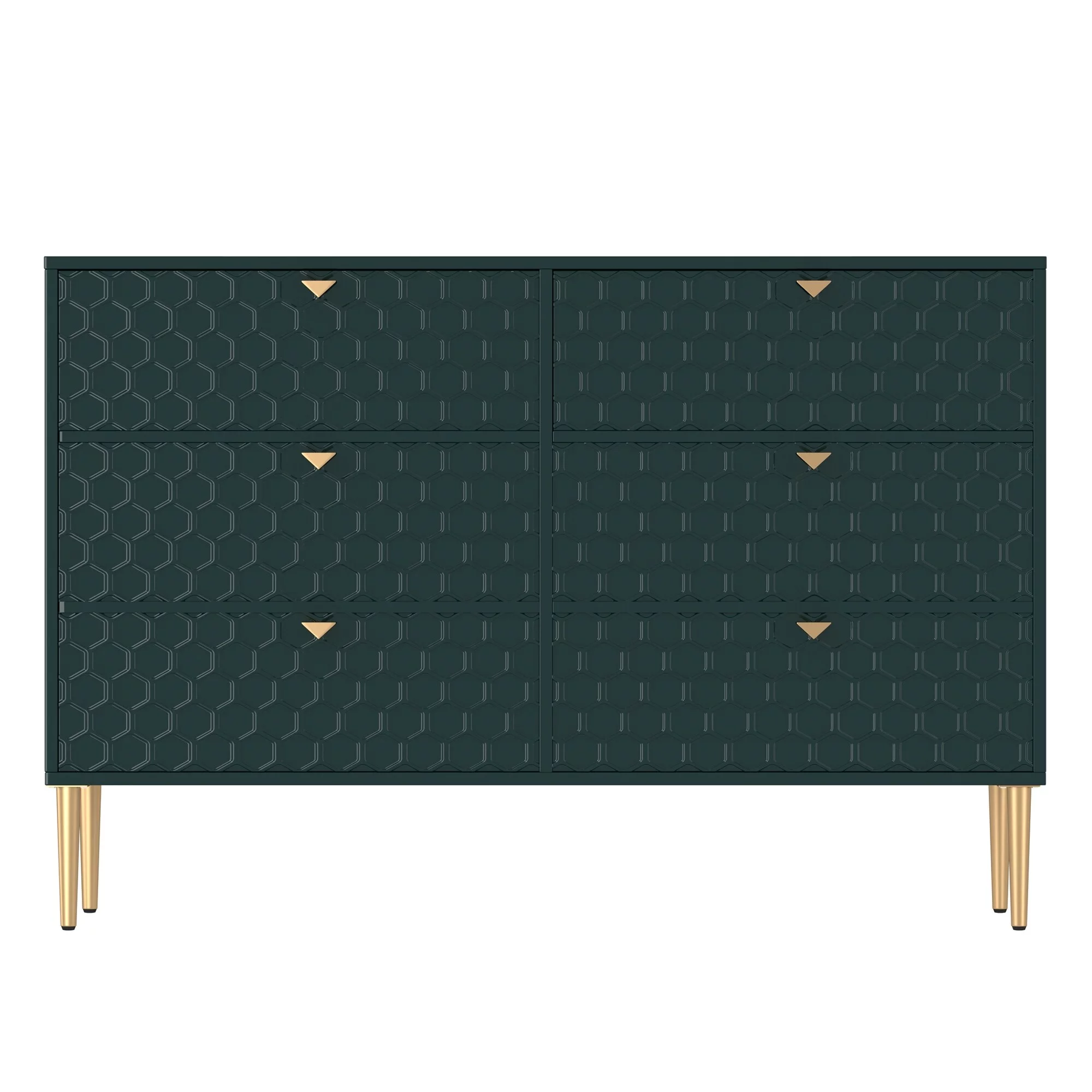 Clihome Morden Wood Furniture 6-Drawer Dresser Green