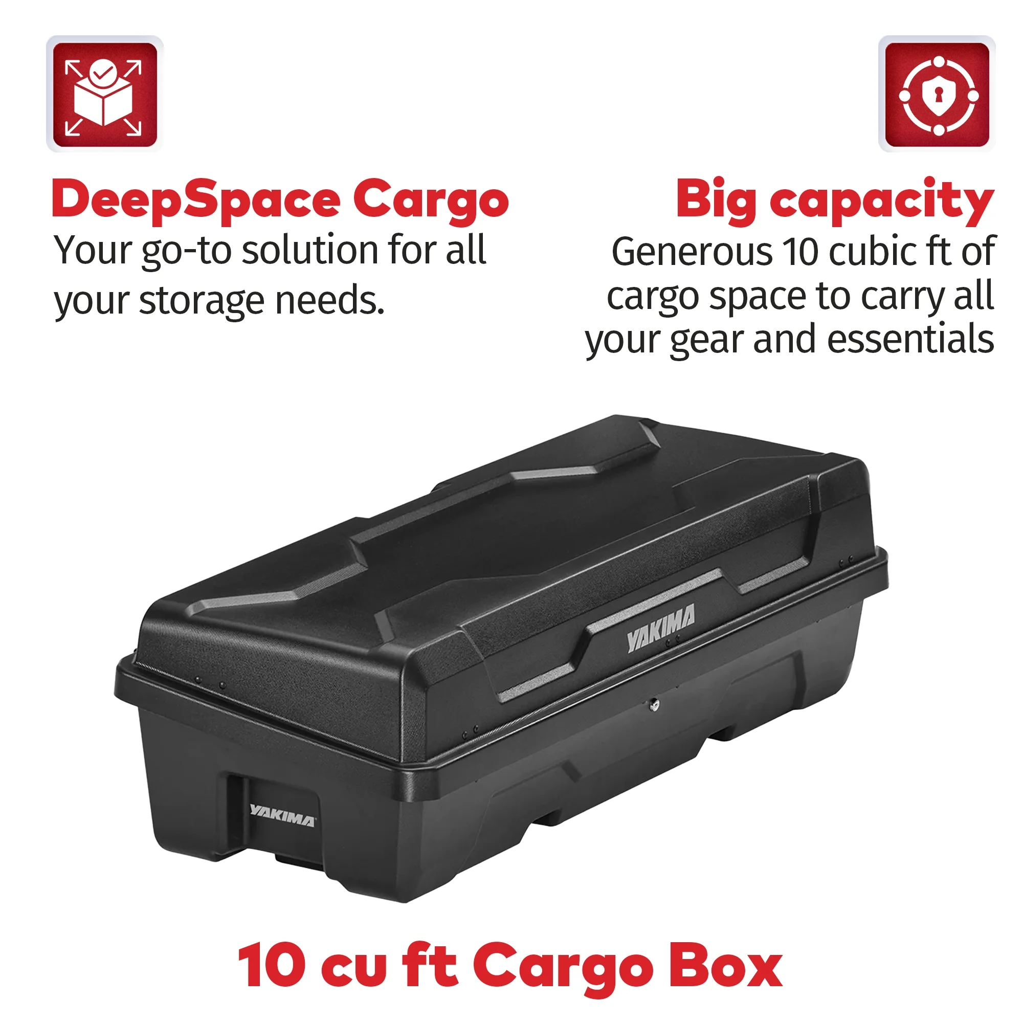 Yakima DeepSpace 10, 10 cu ft Vehicle Cargo Box with Mounting Hardware