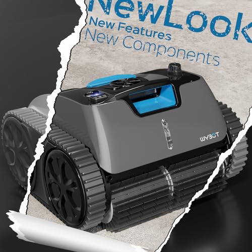 (2024 New) WYBOT C1 Pro Robotic Pool Cleaner Vacuum with APP, Manual Mode Switching & Wall Climbing, 65W Suction Power, 150 Mins, 1614 sq.ft, Intelligent Route Planning, Ideal for Inground Pools