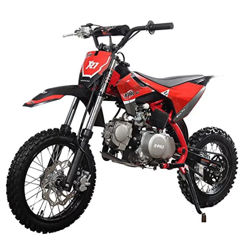 X-Pro Brand New 125cc Gas Pit Dirt Bike, 4-Speed Semi-Automatic Kick Start 14