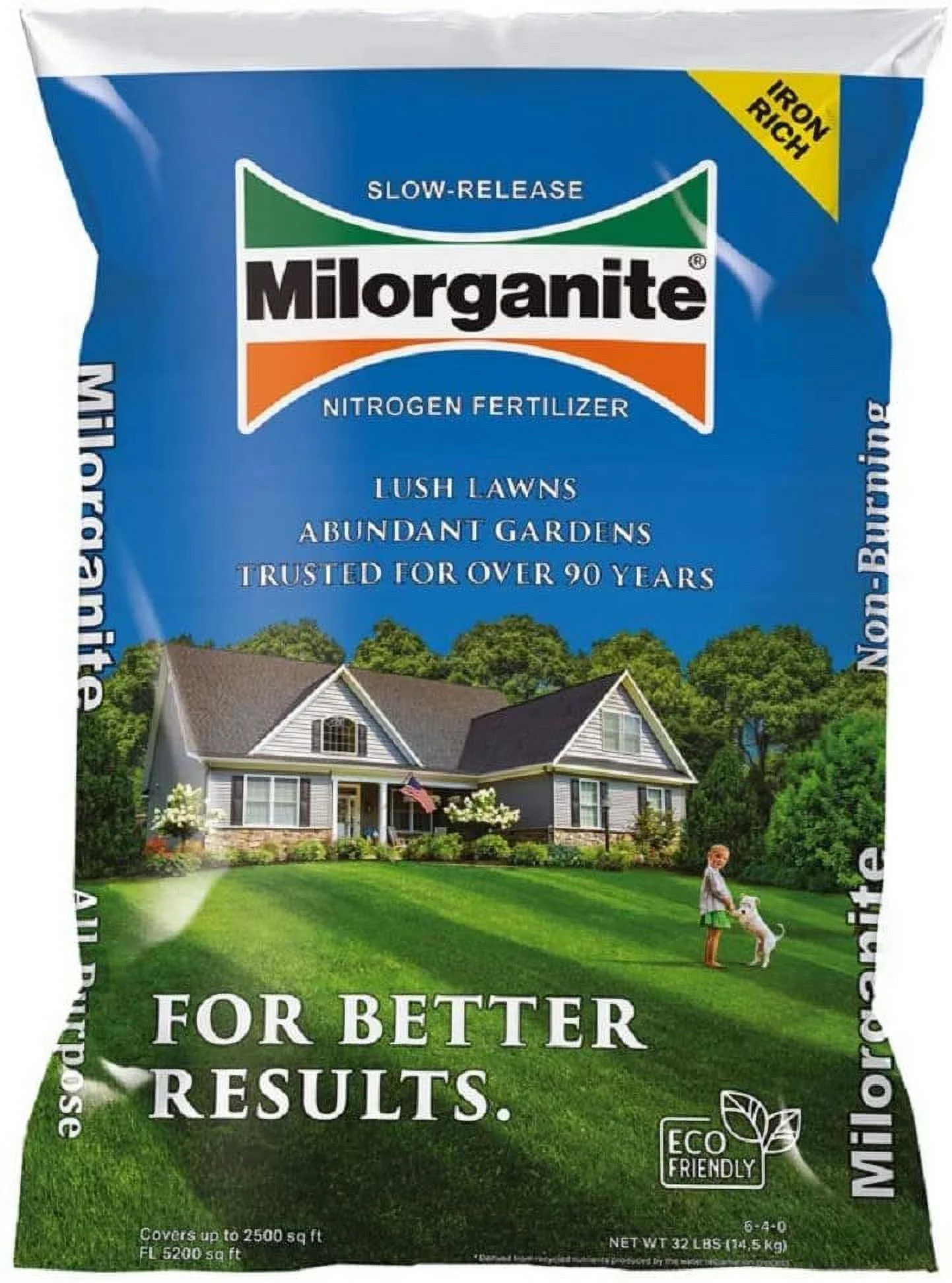 Miloganite 32# Organic Fertilizer, 2500 Sq. Ft.