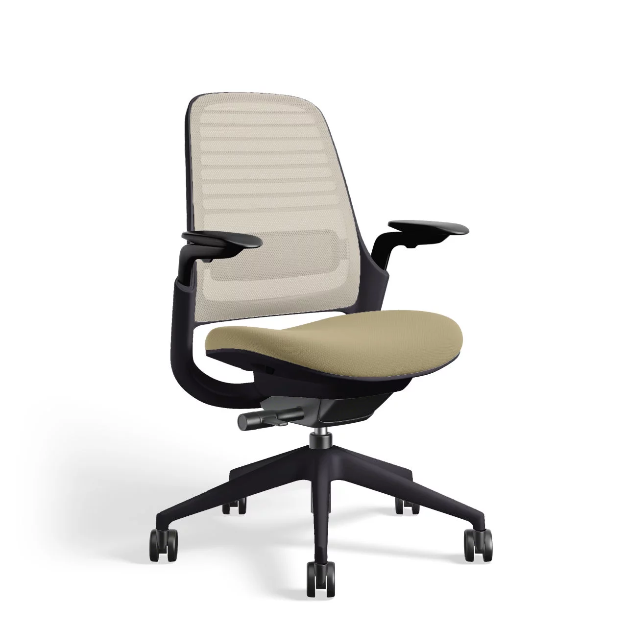 Steelcase Series 1 Office Chair - Black Frame, Lumbar Support, Carpet Casters