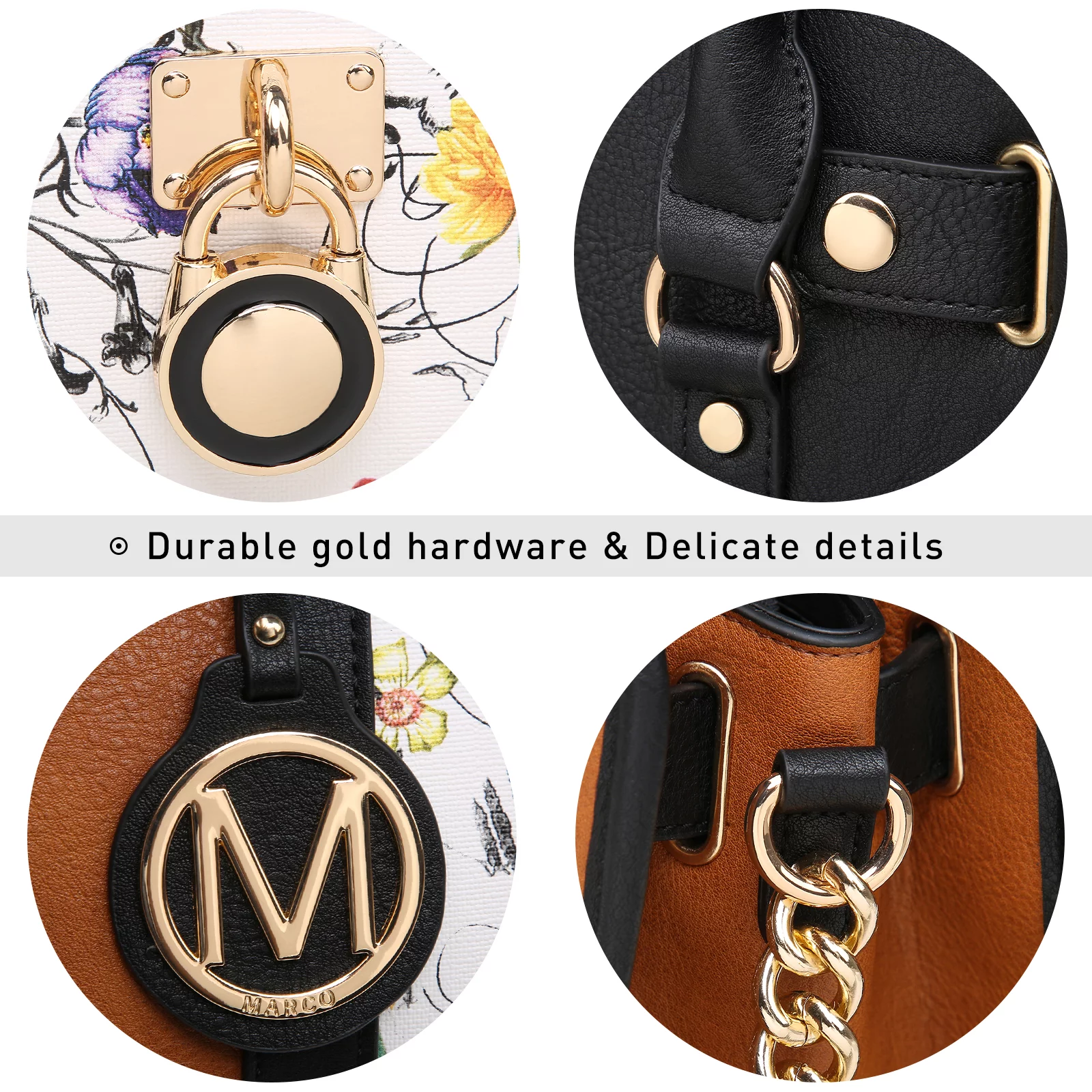 MKP Women Satchel Two tone Handbags Purses Top Handle Tote with Wallet 2pcs Bag Set