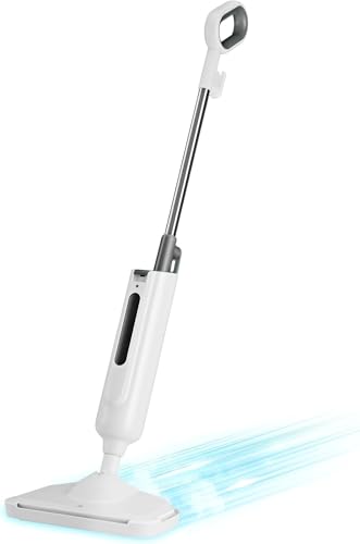 Steam Mop with 2 Washable Pads for Floor Cleaning, Lightweight Floor Steamer Cleaner for Hardwood Tile Laminate Floors Carpet, Green