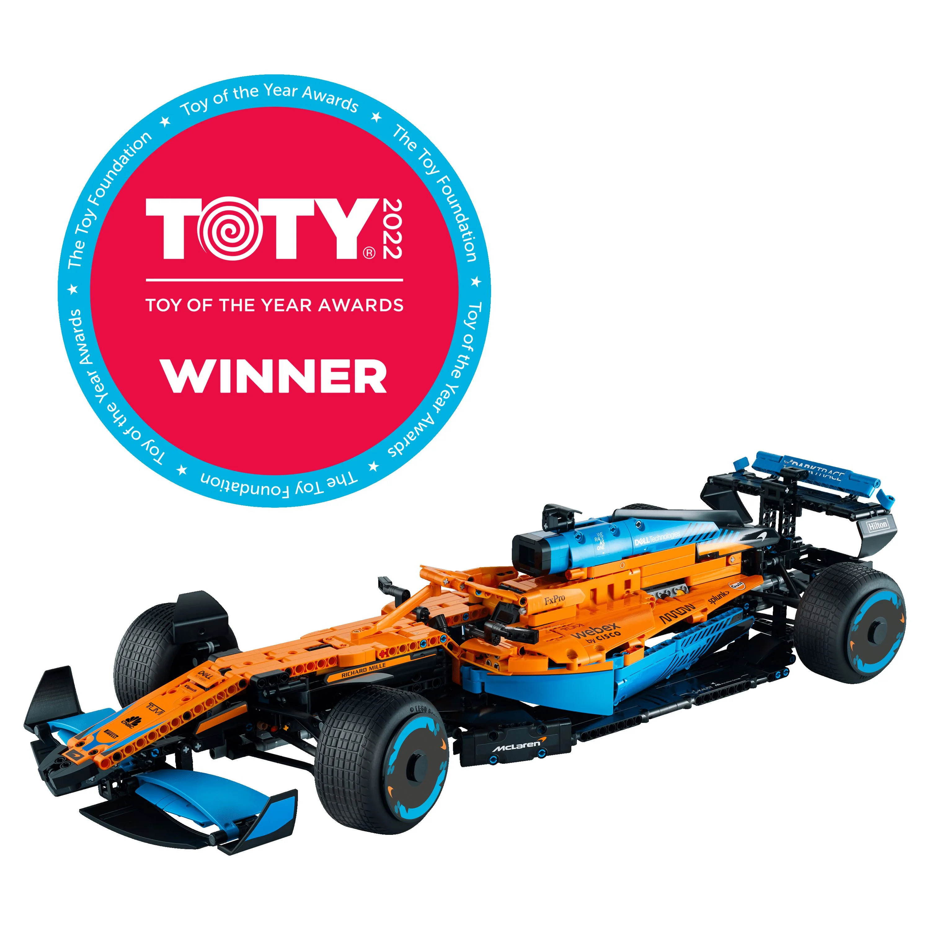 LEGO 42141 Technic McLaren Formula 1 2022 Replica Race Car Model Building Kit, F1 Motor Sport Set Birthday Gift Idea for Adults, Men, Women, Him, Her, Husband, Collectible Home Decor