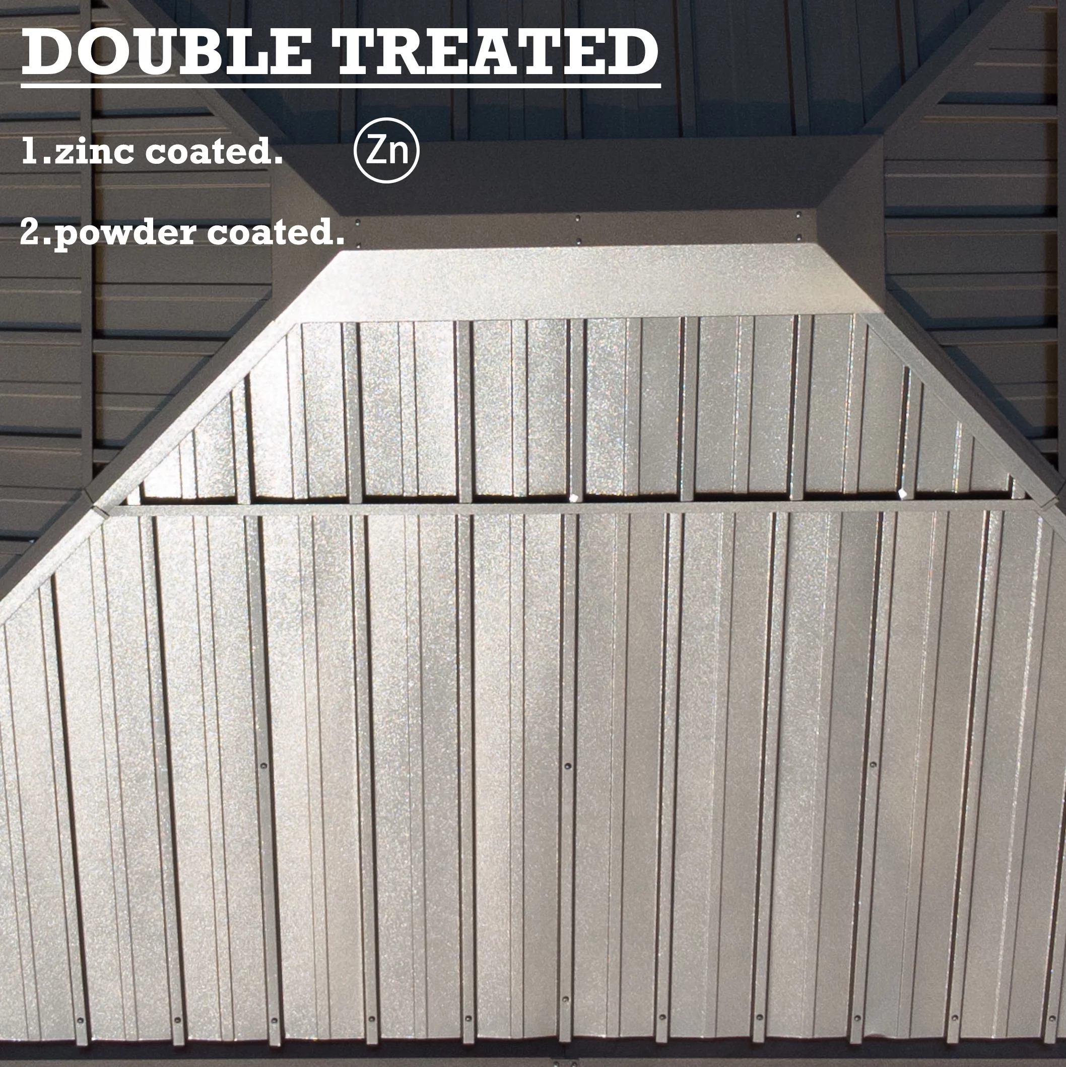 Kozyard Alexander Hardtop Aluminum Permanent Gazebo with a Mosquito Net and Privacy Sidewalls (Alexander 12'x14' Brown)