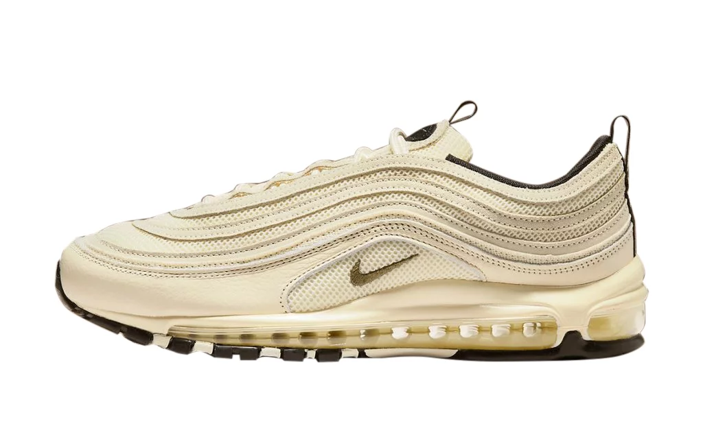 Men's Nike Air Max 97 NB 2 Coconut Milk/Cargo Khaki-Black (DV5451 100) - 9