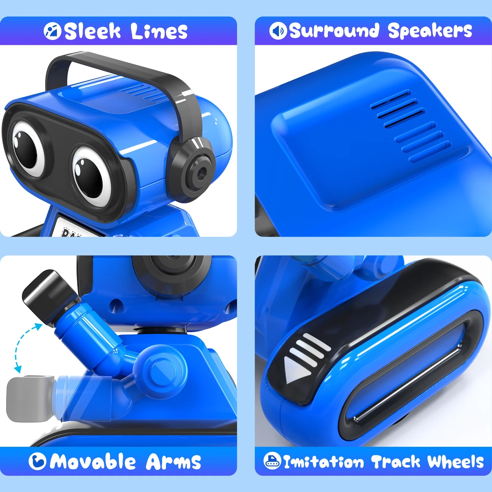 HopeRock Robot Toys,Remote Control Electronics Toys for Boys Kids 6 7 8 9 10 and up with Dance Moves and Music, Birthday Christmas Gifts for Boys.