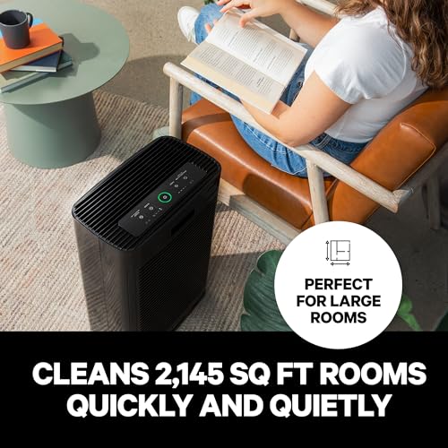 Powerful PuroAir HEPA Air Purifiers for Home Large Rooms - Covers 1,115 Sq Ft - Filters Up To 99% of Pollutants, Smoke, Pollen, Dust, and VOCs - Quiet HEPA Air Filter - Air Purifiers for Bedroom