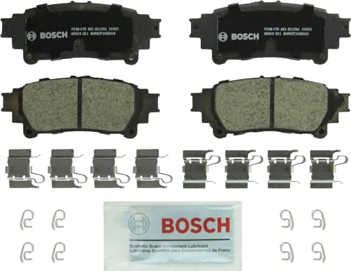 BOSCH BC1391 QuietCast Premium Ceramic Disc Brake Pad Set - Compatible with Select Lexus GS200t, GS350, GS450h, IS300, IS350, RC350, RX350, RX450h; Toyota Highlander, Prius, Sienna + More; REAR