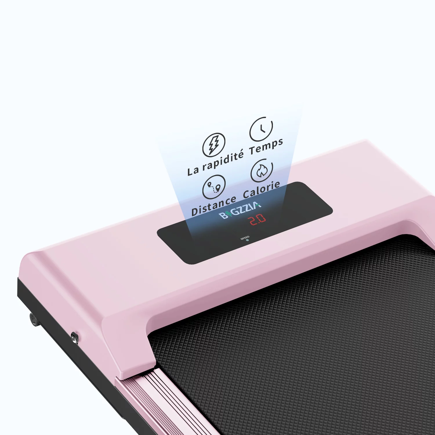 Bigzzia Walking Pad Under Desk Treadmill, Portable Treadmills Motorized Running Machine for Home,6.25MPH,No Assembly Required,Remote Control,265 Lb Capacity (Pink)