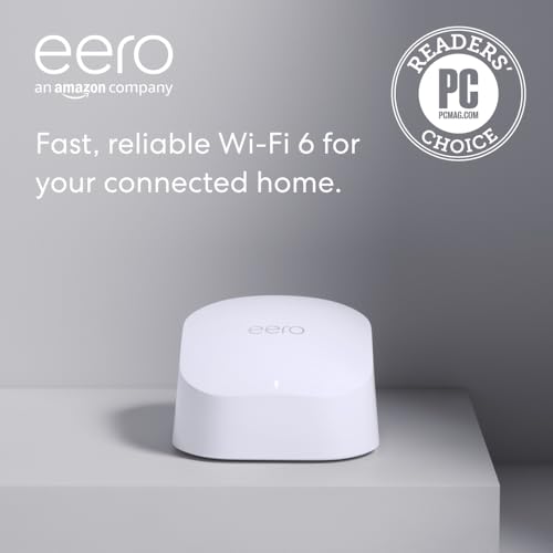 Amazon eero 6 mesh wifi extender - Add up to 1,500 sq. ft. of Wi-Fi 6 coverage to your existing eero mesh wifi network