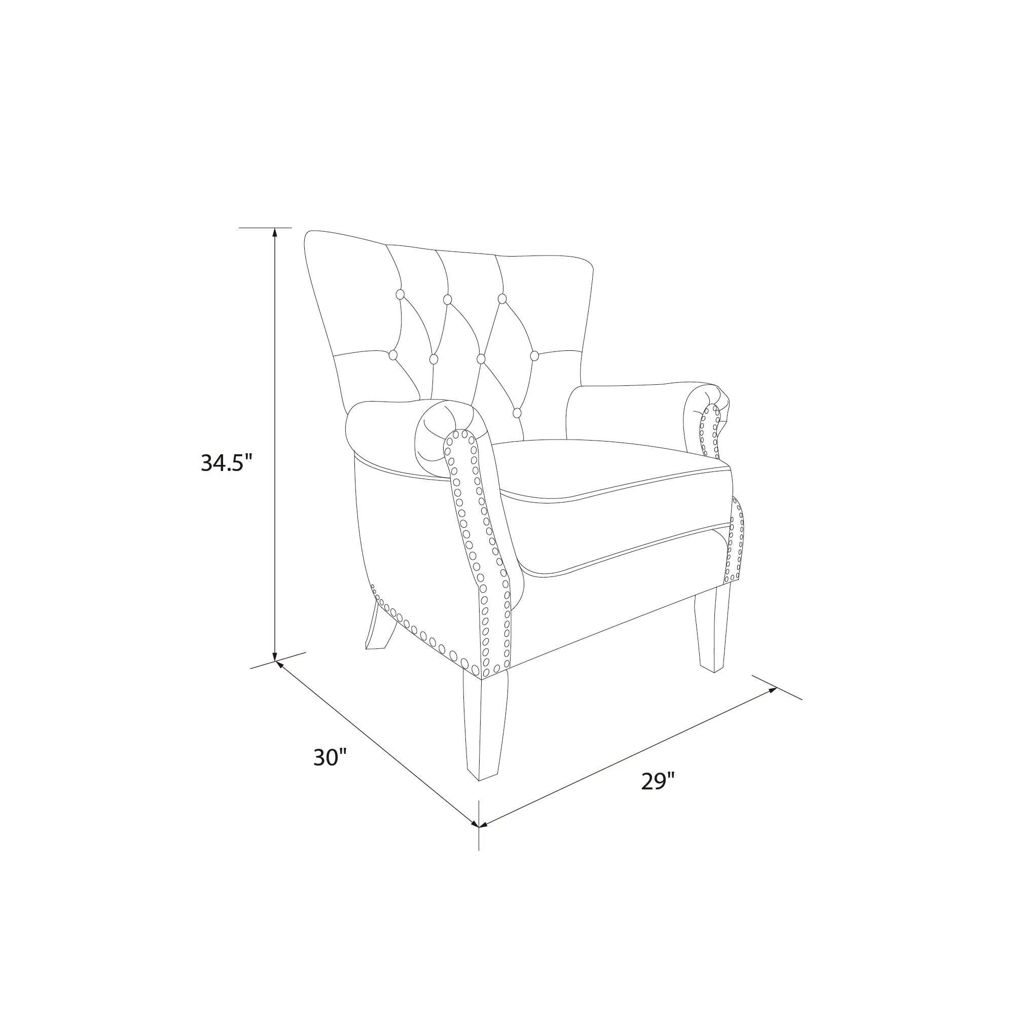 Better Homes & Gardens Accent Chair, Living Room & Home Office, Beige