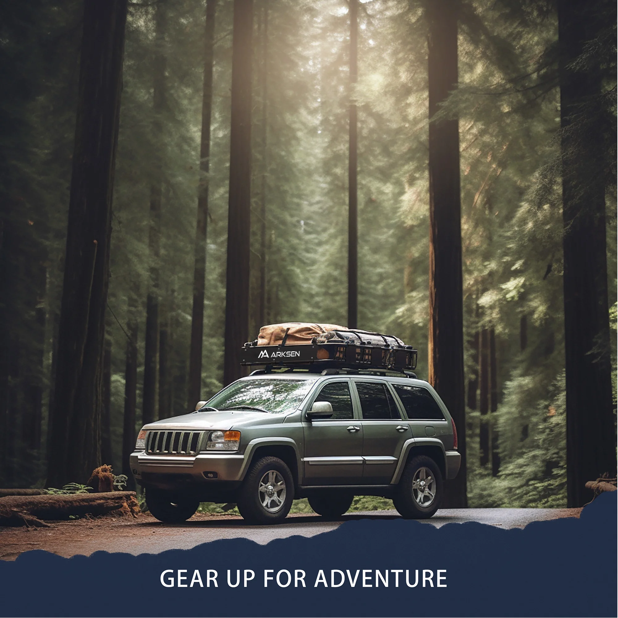 Arksen 150LB Universal Roof Rack Cargo Auto Top Luggage Carrier Basket Traveling Holder