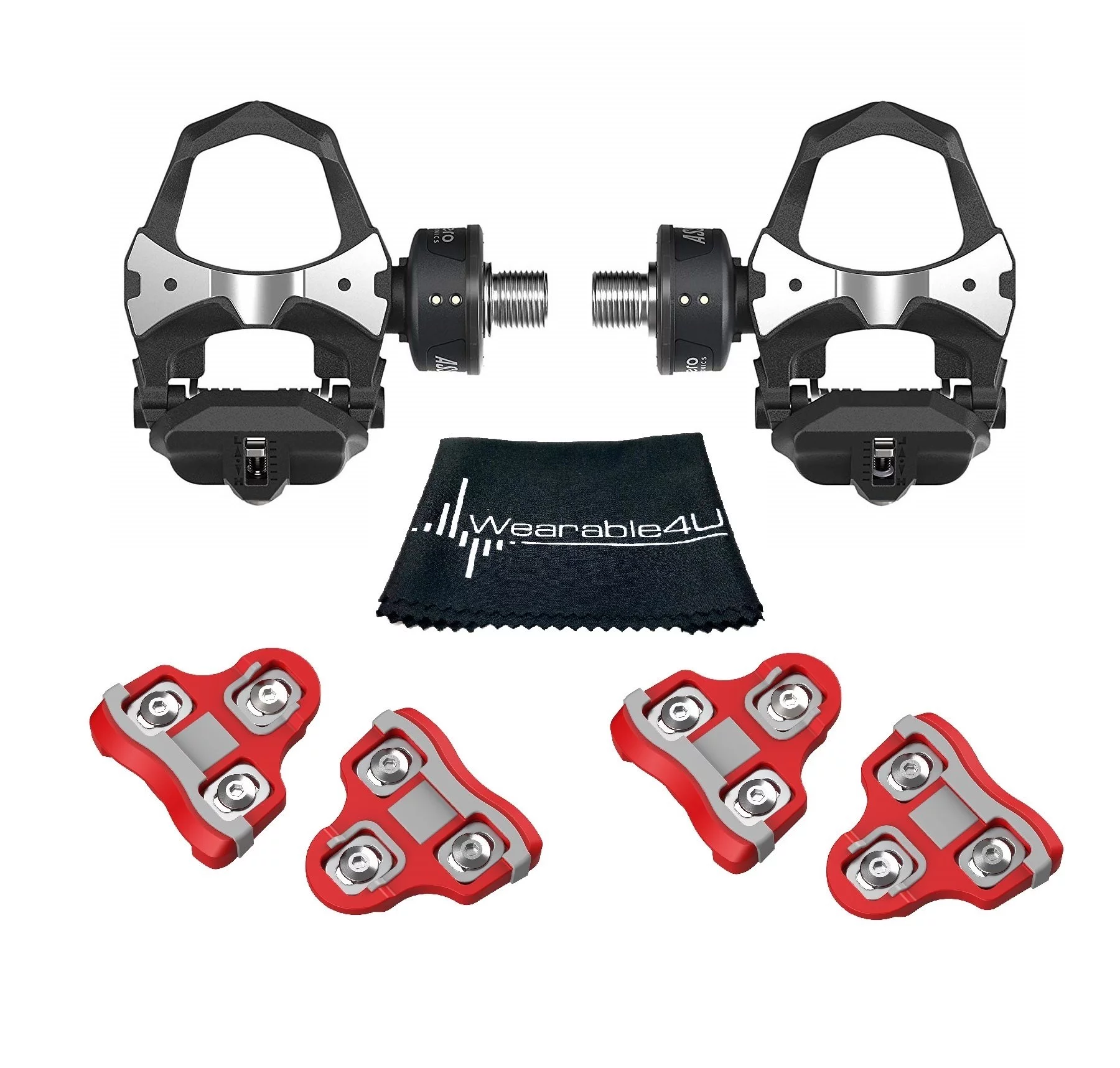 Favero Assioma Duo Pedal Based Cycling Power Meter with Extra Cleats and Cleaning Cloth