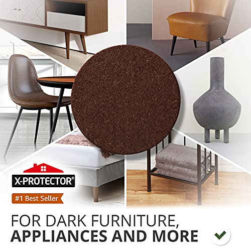 Felt Furniture Pads X-PROTECTOR 133 PCS Premium Furniture Pads - Felt Pads Furniture Feet Best Wood Floor Protectors - Protect Your Hardwood & Laminate Flooring! Brown and Beige
