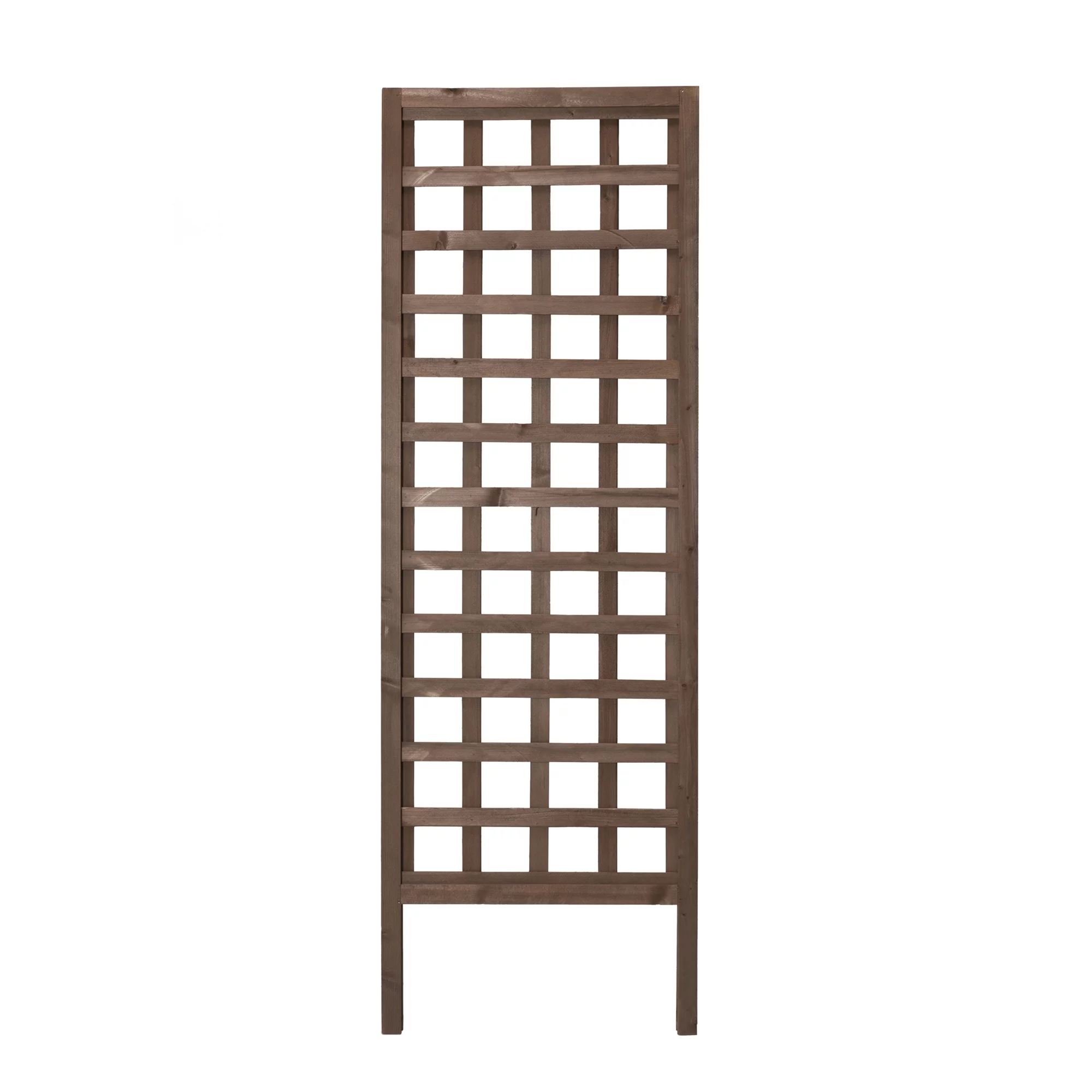Outdoor Essentials Heirloom 72 in. Walnut-Tone Square Lattice Trellis
