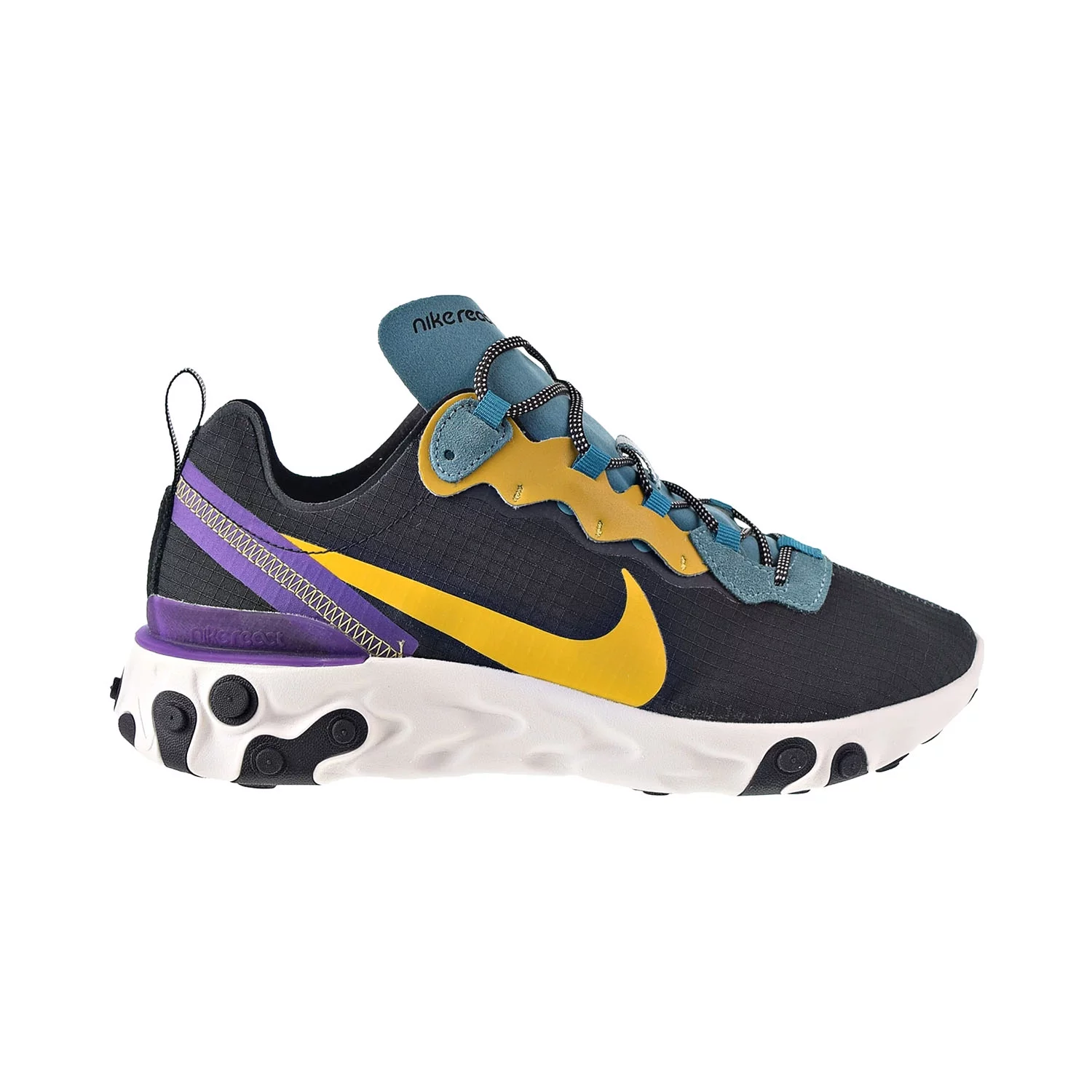 Nike React Element 55 Men's Shoes Black-Mineral Teal-Voltage Purple ci9593-002