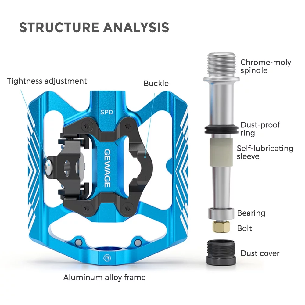 GEWAGE Bicycle pedal,Mountain Bike Pedals Mountain Bike Pedals Pedals SPD Bike Pedals Pedals Pedals