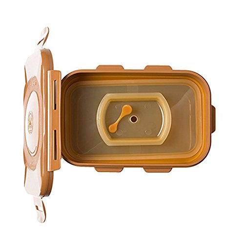 Premium Kimchi, Sauerkraut Container Probiotic Fermentation with Inner Vacuum Lid (Earthenware Brown, 0.45 gal/ 1.7L)