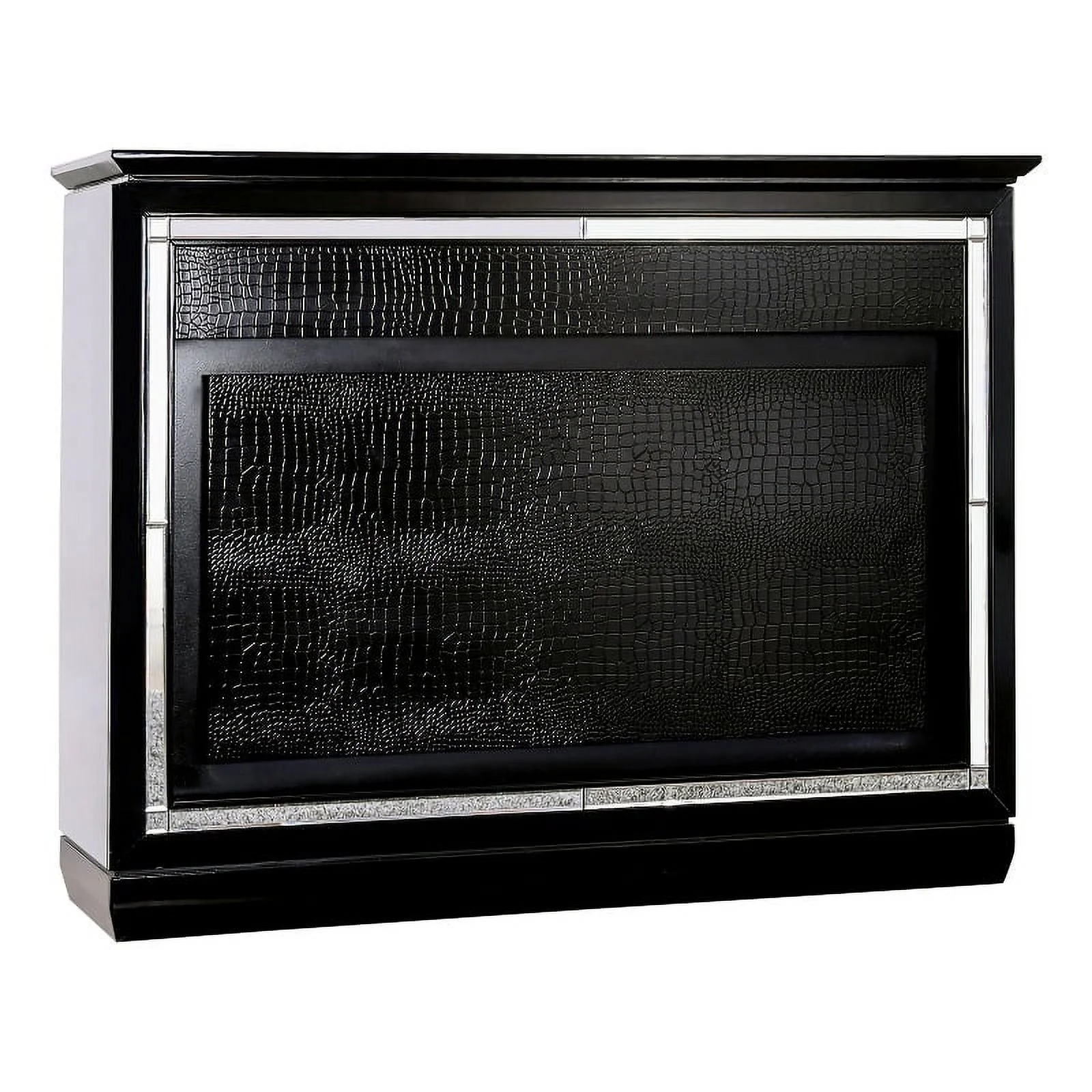 Furniture of America Trisman Transitional Wood Bar Table with LED in Black