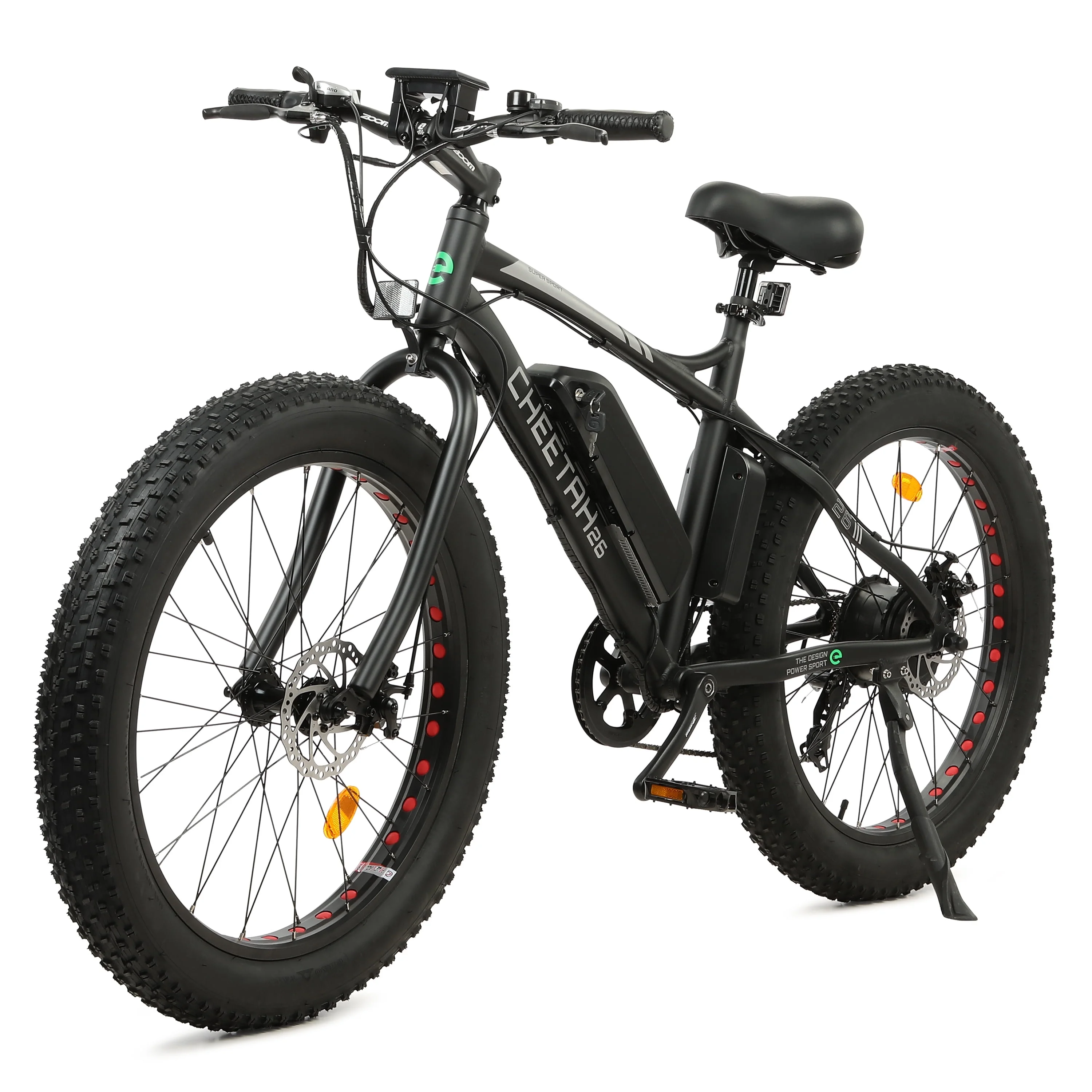 Ecotric 26 In. Electric Bicycle Fat Tire Wheel Snow Beach Mountain E-Riding Adult 36V 500 W Moped E bike A-E516646