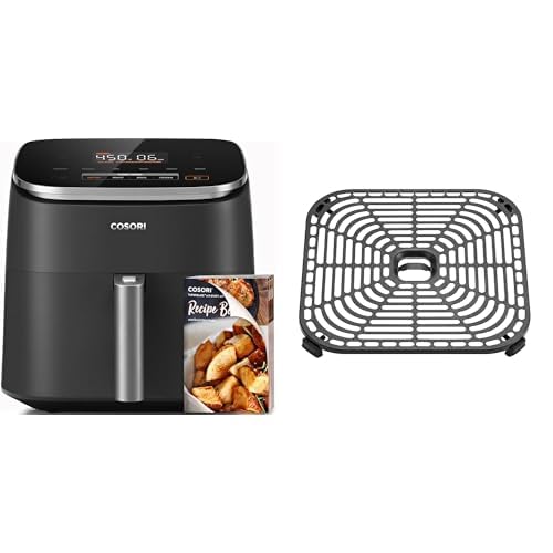 COSORI Air Fryer 9-in-1, Compact & Large 6-Qt, Fast Turbo Modes, 90–450°F Precise Heat for Even Results, Up to 95% Less Oil*, Roast, Bake, Dry, Reheat, Frozen, Broil, Proof, 120V, TurboBlaze, Grey