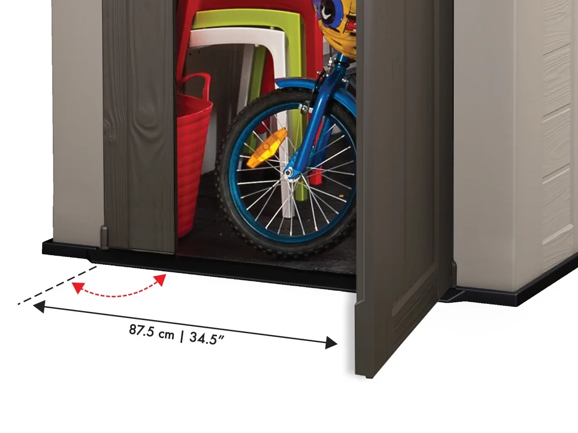 Keter Factor 4' x 6' Resin Storage Shed, All-Weather Plastic Outdoor Storage, Beige/Taupe