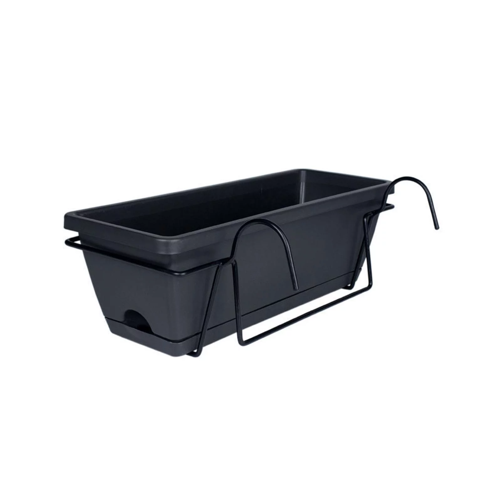 Balcony Railing Planter Hanging Planter Deck Plant Holder Window Planter Grey