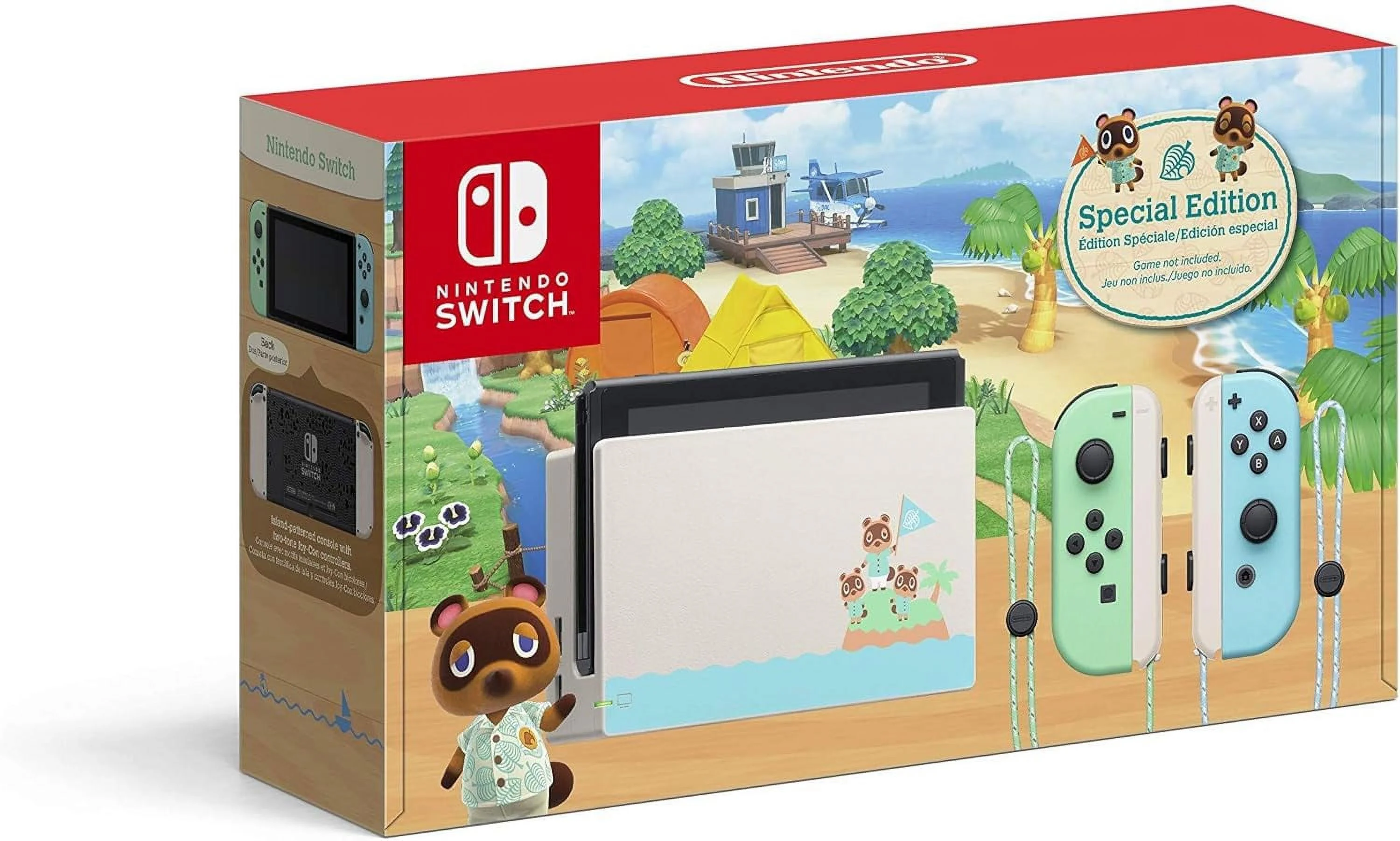 TEC Nintendo Switch Console, Animal Crossing: New Horizons Edition (Game Not Included)