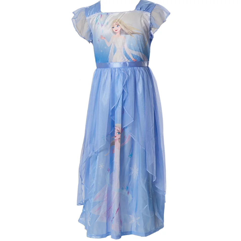 Disney Elsa Girls Fantasy Gown Nightgowns Disney Princess Fantasy Gown Sleepwear Blue