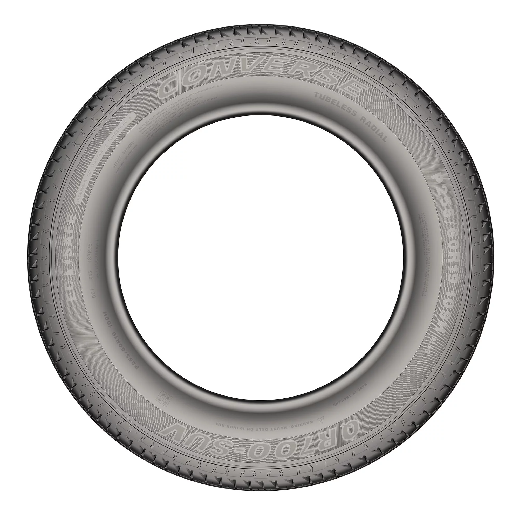 Converse QR700-SUV All Season P255/60R19 109H SUV/Crossover Tire Fits: 2010 Buick Enclave CXL, 2021 Lincoln Aviator Base