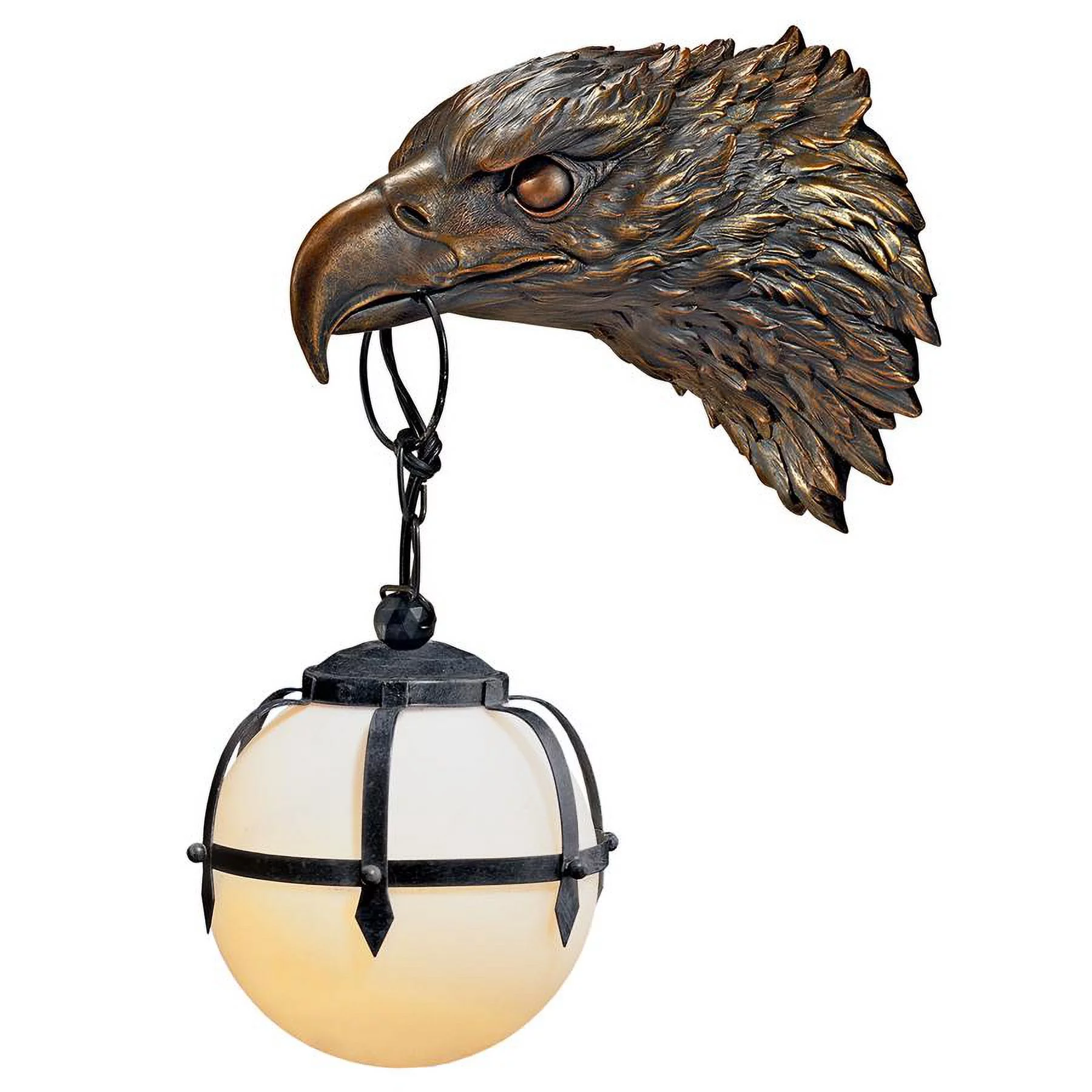 Design Toscano Enlightening Freedom Bald Eagle Sculptural Electric Wall Sconce