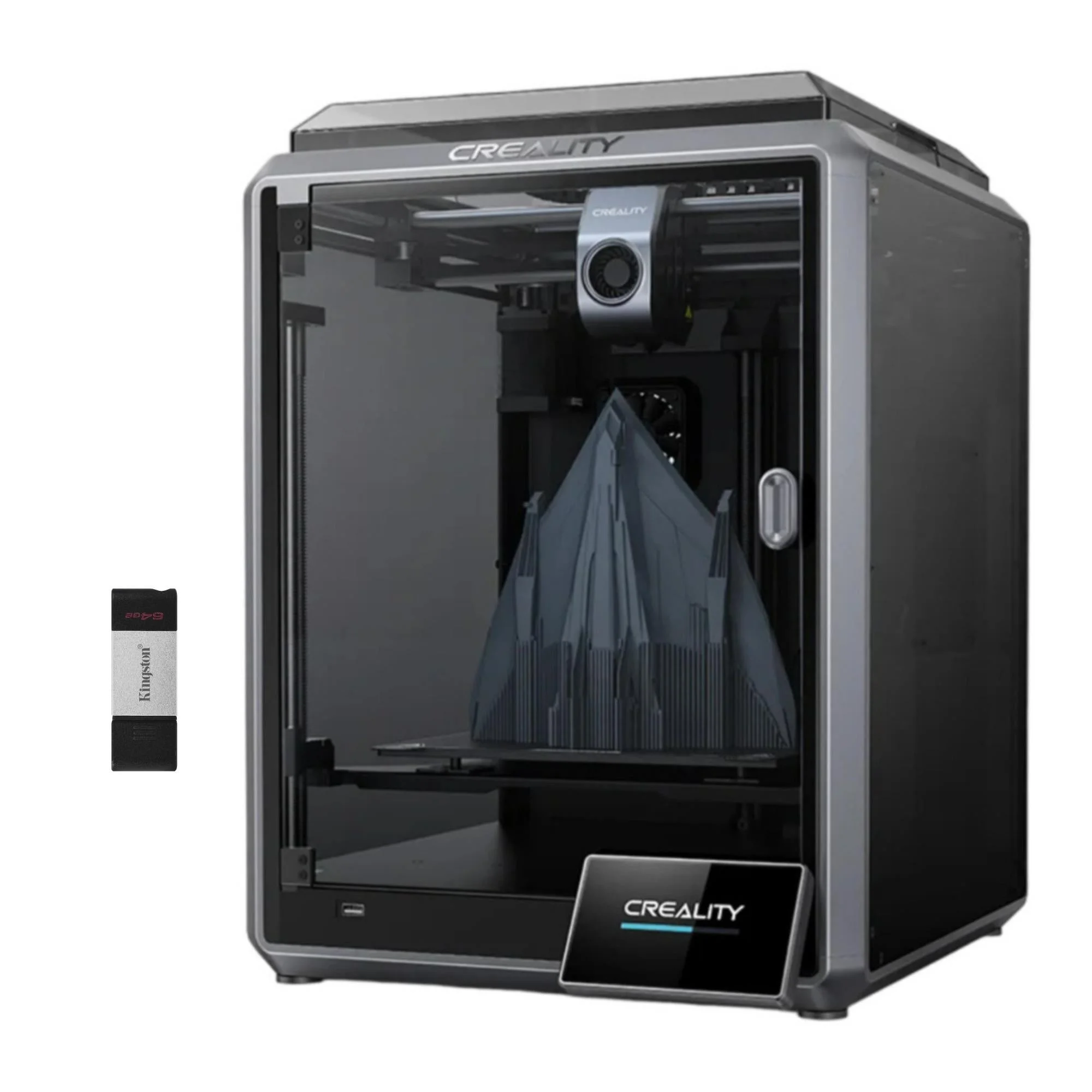 Creality K1 Speedy 3D Printer with USB 3.2 Type-C Flash Drive (64GB, Metal)