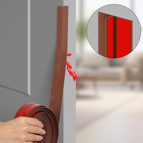 【2024 New Upgrade】 T-Shaped Clear Silicone Seal Strip for Door & Windows Gaps,Weather Stripping Door Seal Strip，19.7Ft Door Draft Stopper for Side of Door