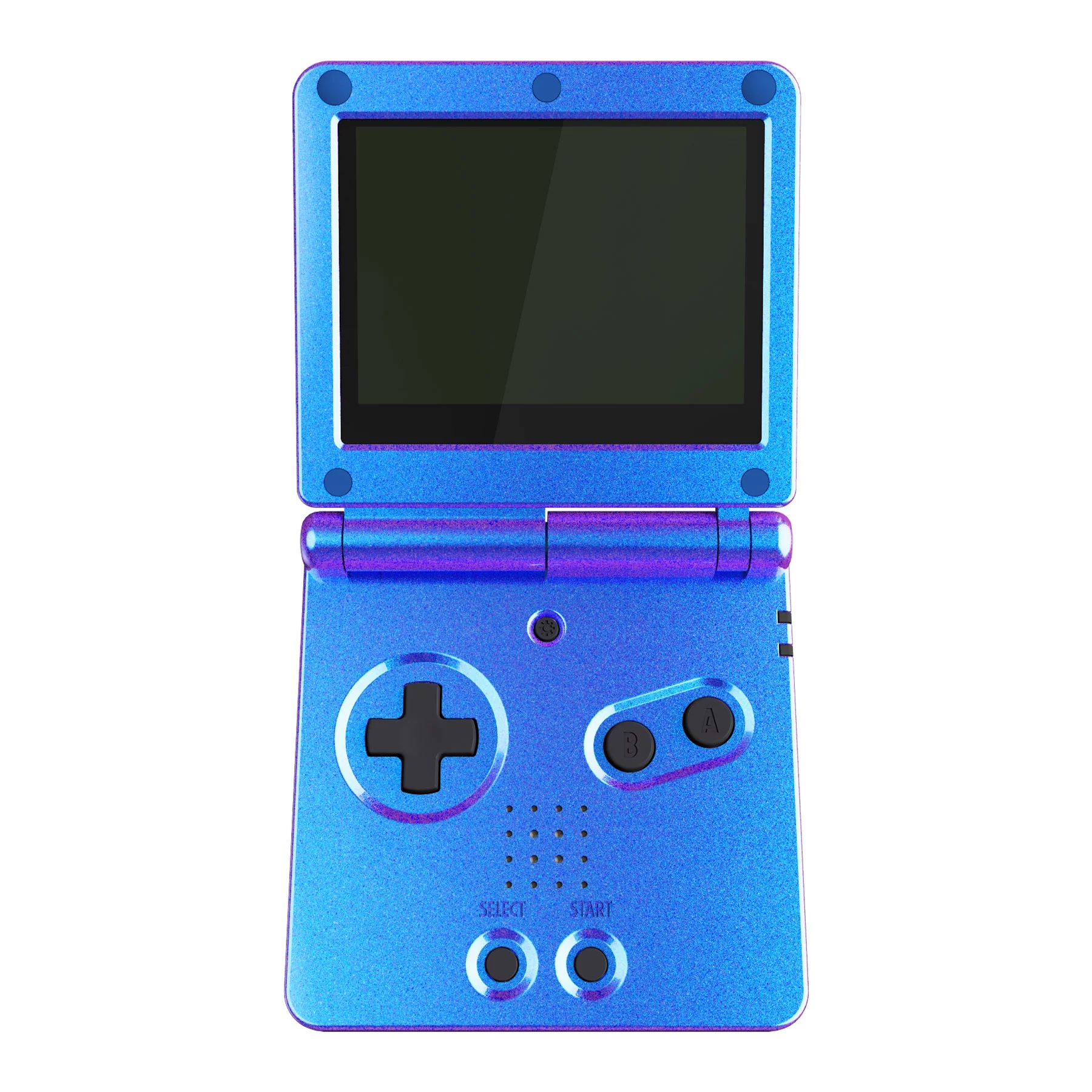 IPS Ready Upgraded eXtremeRate Chameleon Purple Blue Glossy Custom Replacement Housing Shell for Gameboy Advance SP GBA SP – Compatible with Both IPS & Standard LCD – Console & Screen NOT Included