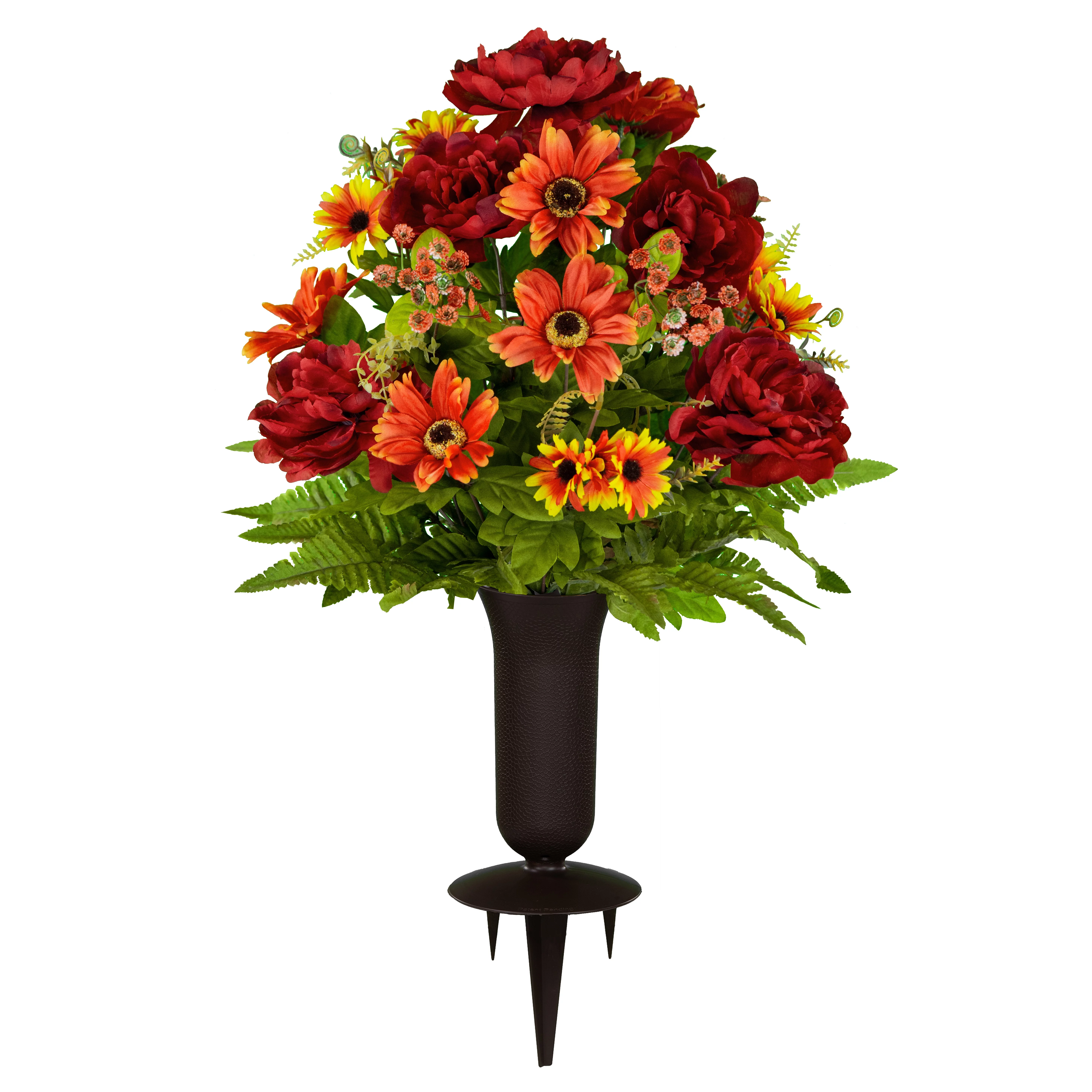 Sympathy Silks Artificial Cemetery Fall Flowers 24