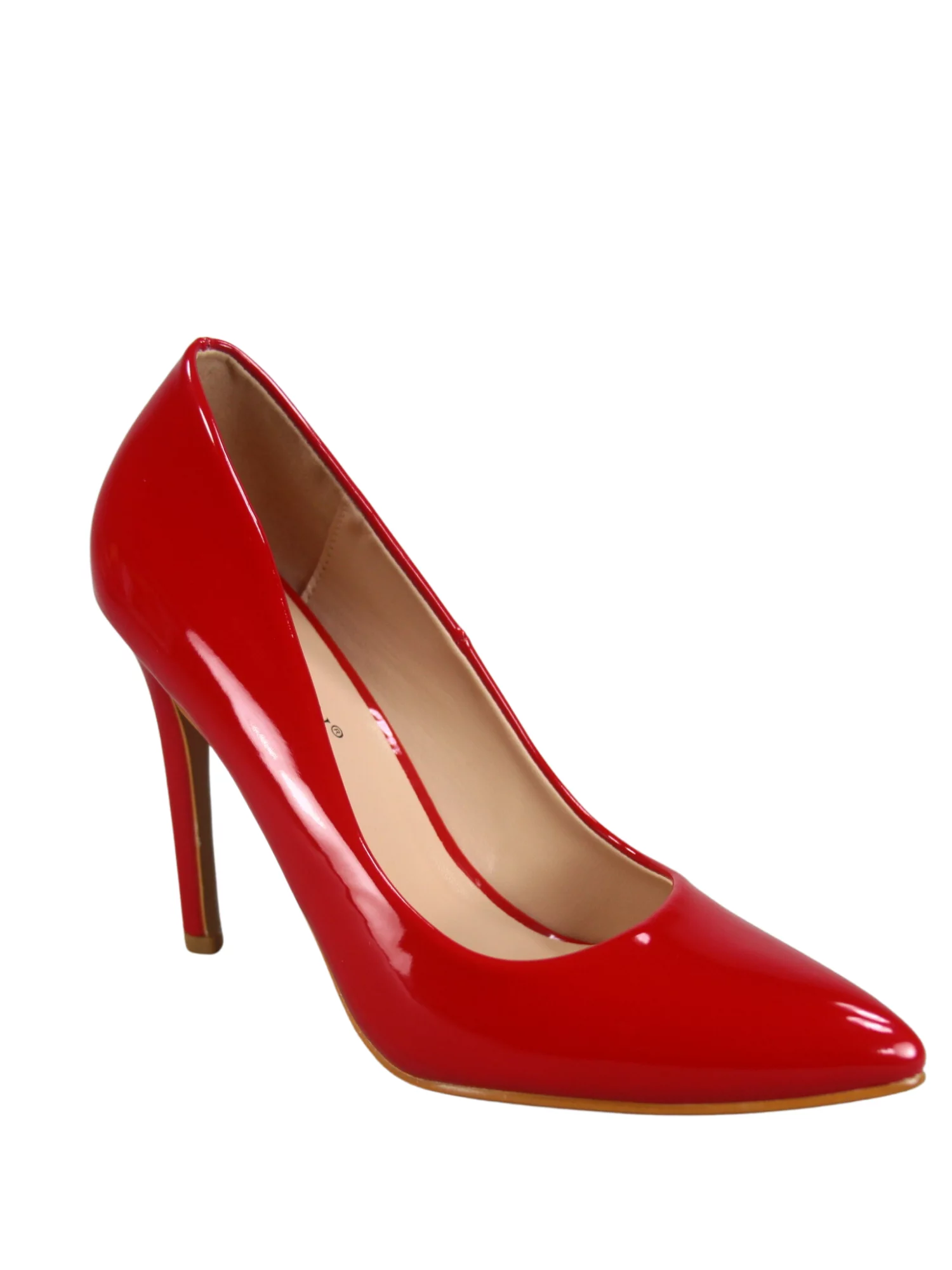 Women's Classic Multi Color Slip On Stiletto Heels Dress Casual Patent High Heel Pumps ( Red, 7.5)