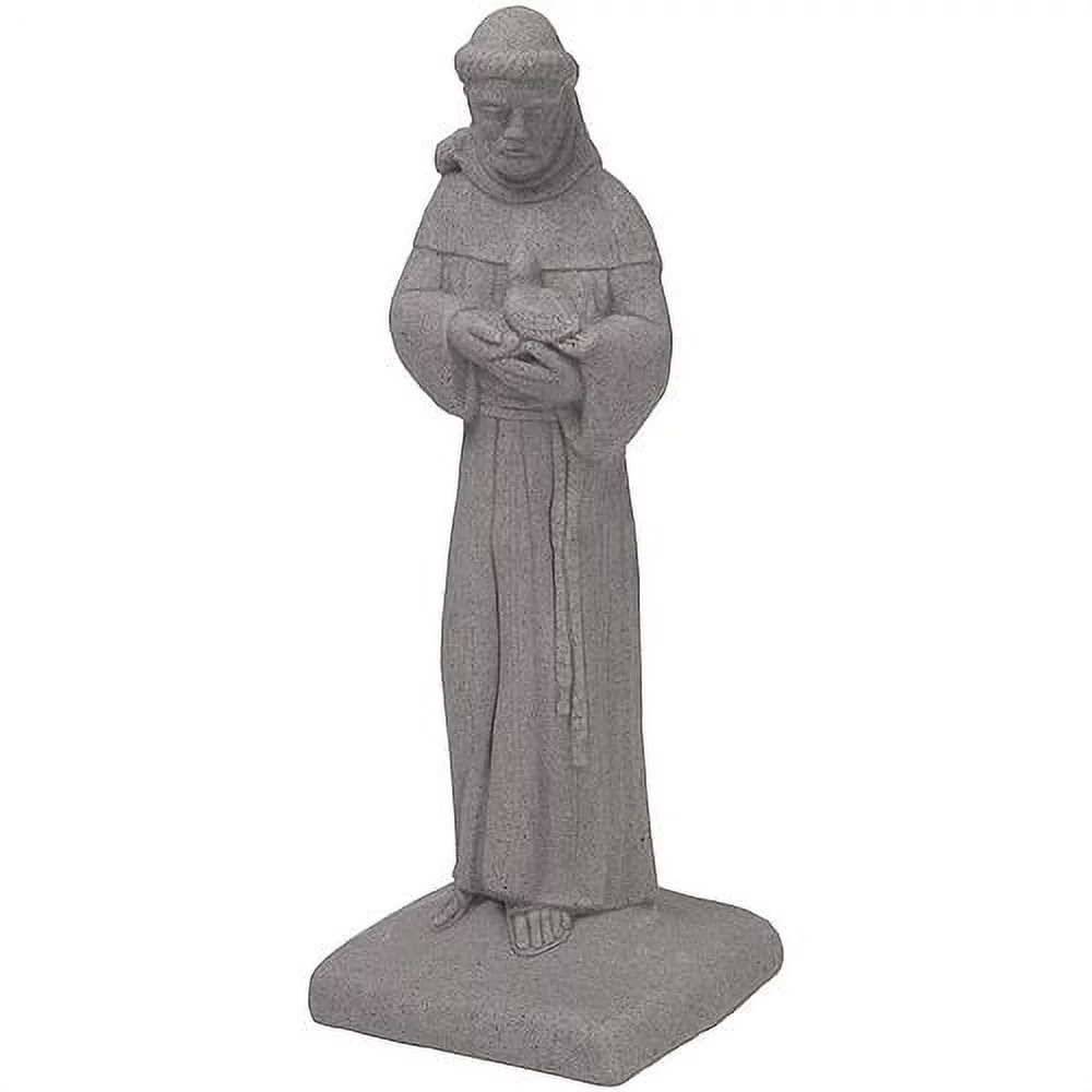 Saint Francis Statue – Natural Granite Appearance – Made of Resin – Lightweight – 29” Height