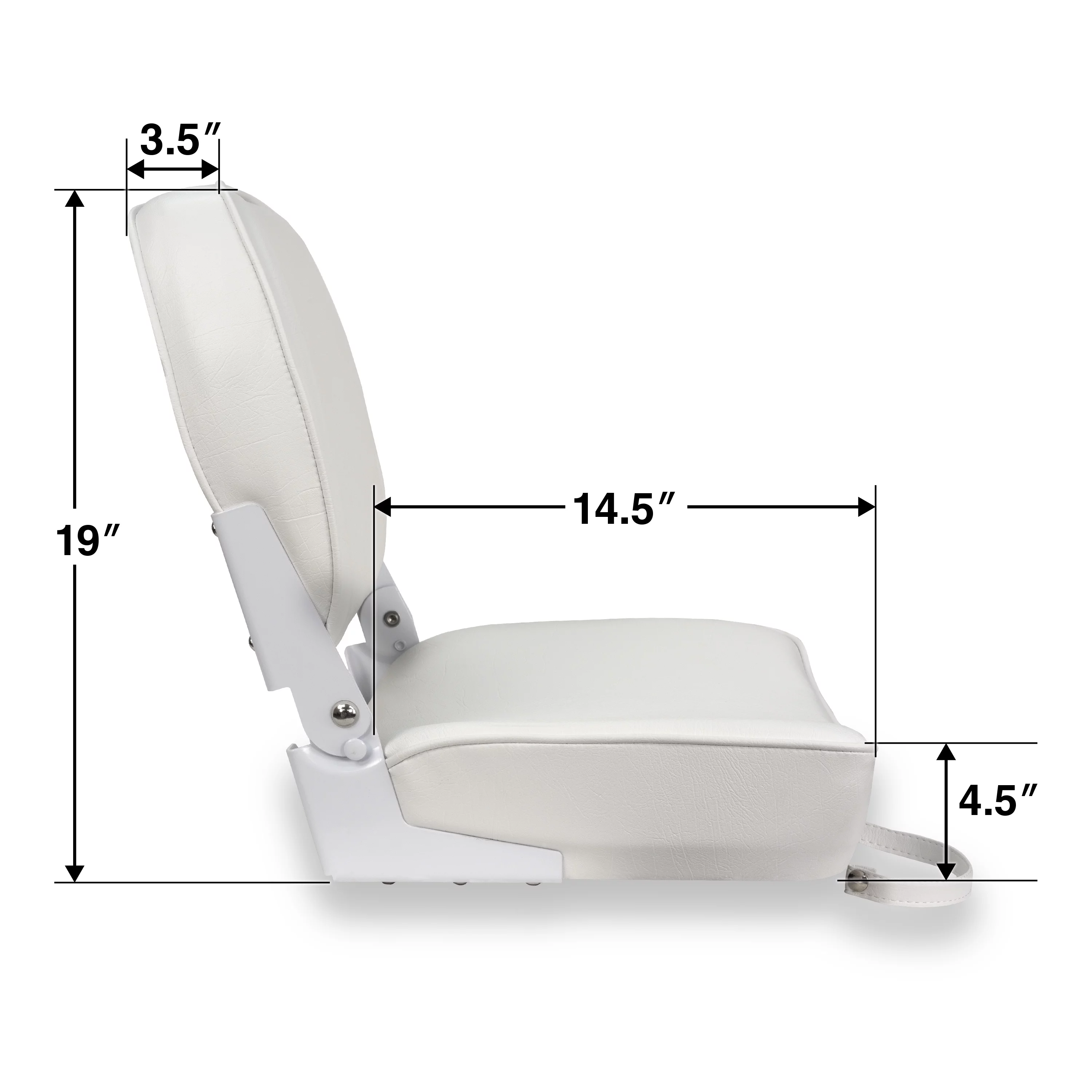 Springfield Marine Economy Standard Folding Fishing Boat Seat - White - 16