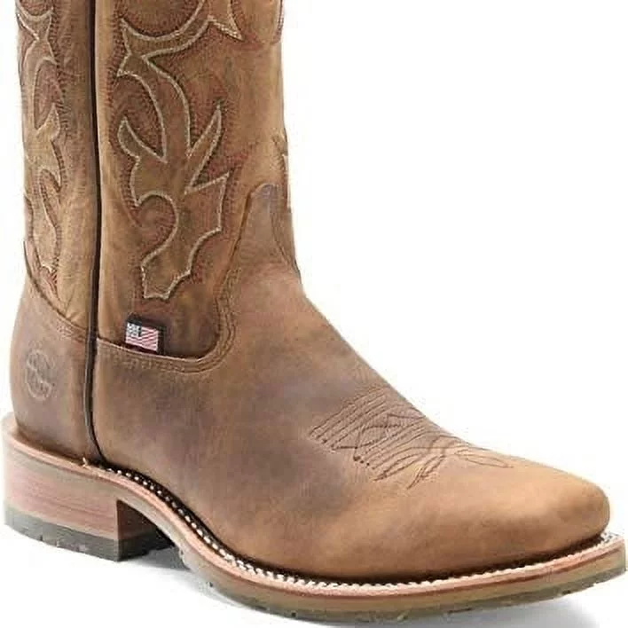 Double-H Boots - Mens - Mens 11 Inch Domestic Steel Toe Wide Square Roper  TAN