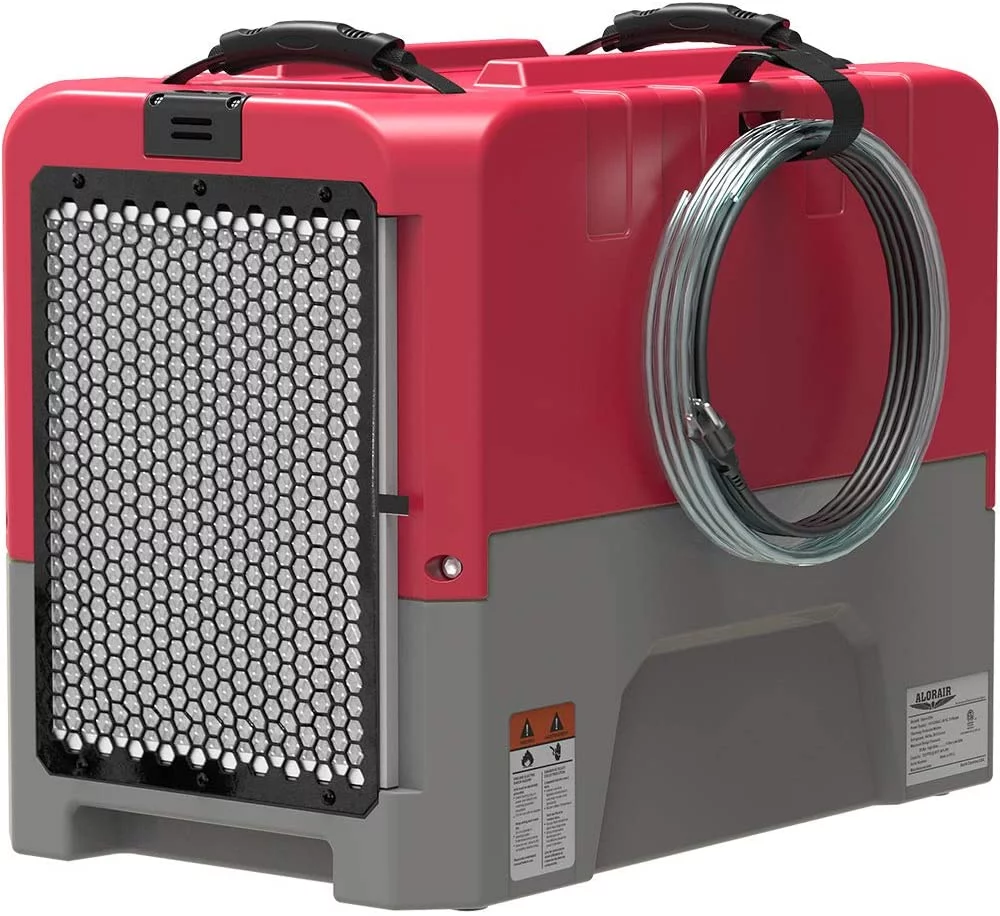AlorAir Storm LGR Extreme Commercial Dehumidifiers 180 Pints for Crawlspace and Basement Drying, Red