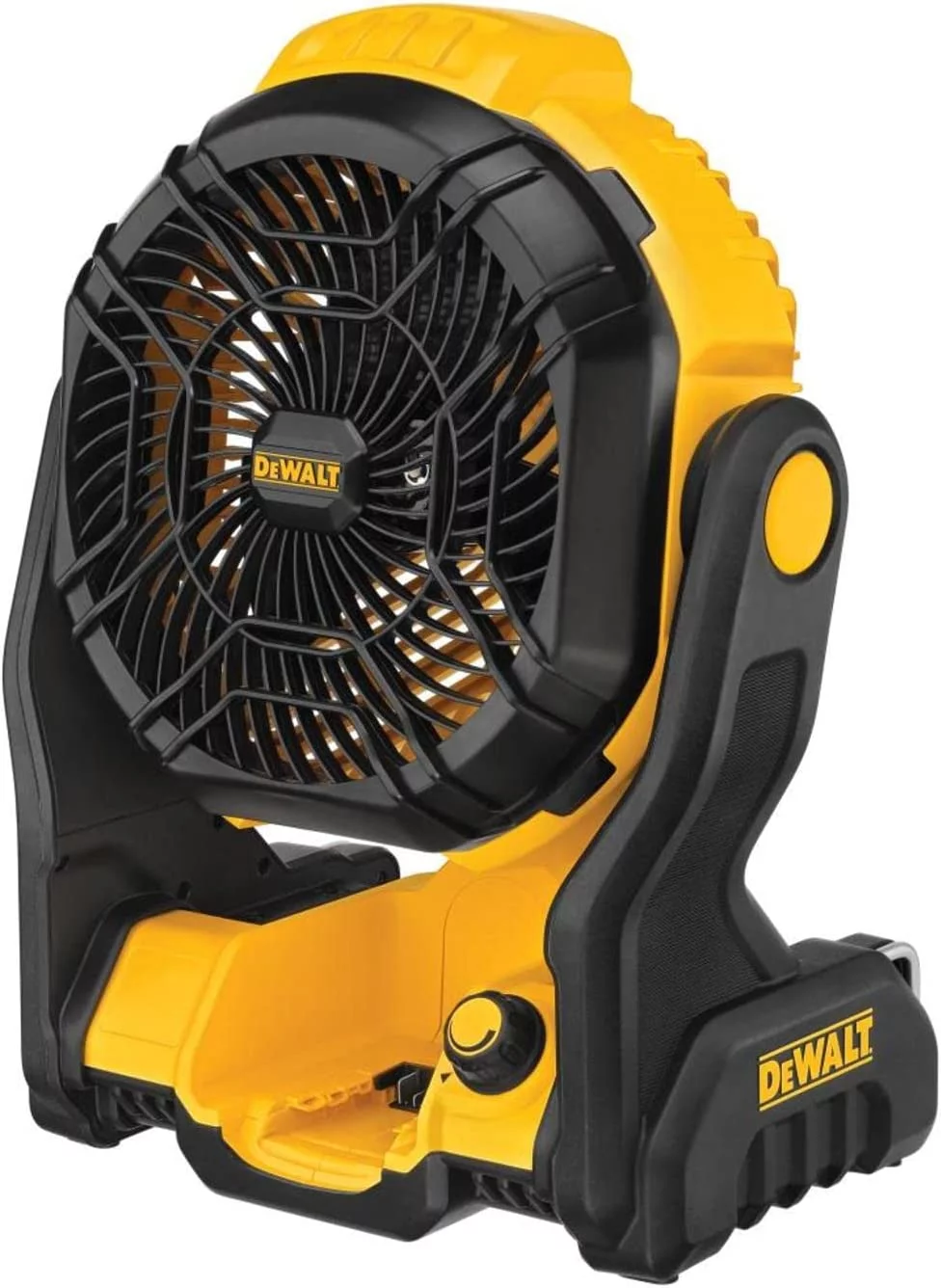 DEWALT 20V MAX Jobsite Fan, Cordless, Portable, Bare Tool Only (DCE512B), 12x8x14 inches, Yellow/Black