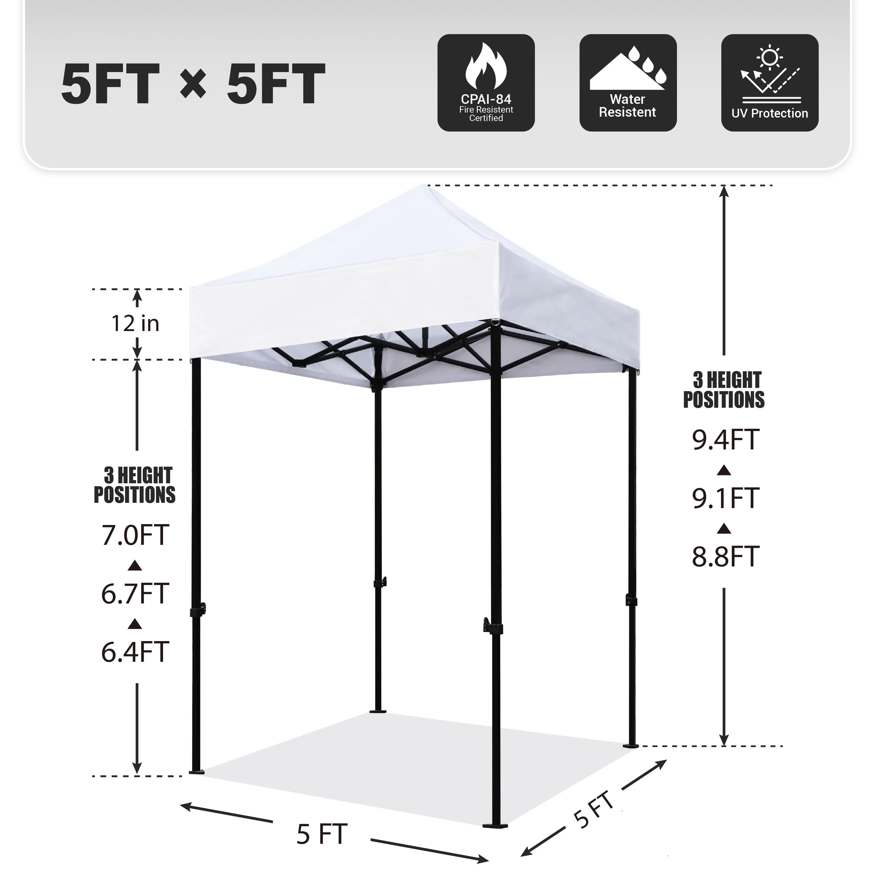 Eurmax 5x5 Pop up Canopy Outdoor Heavy Duty Tent,Sandy