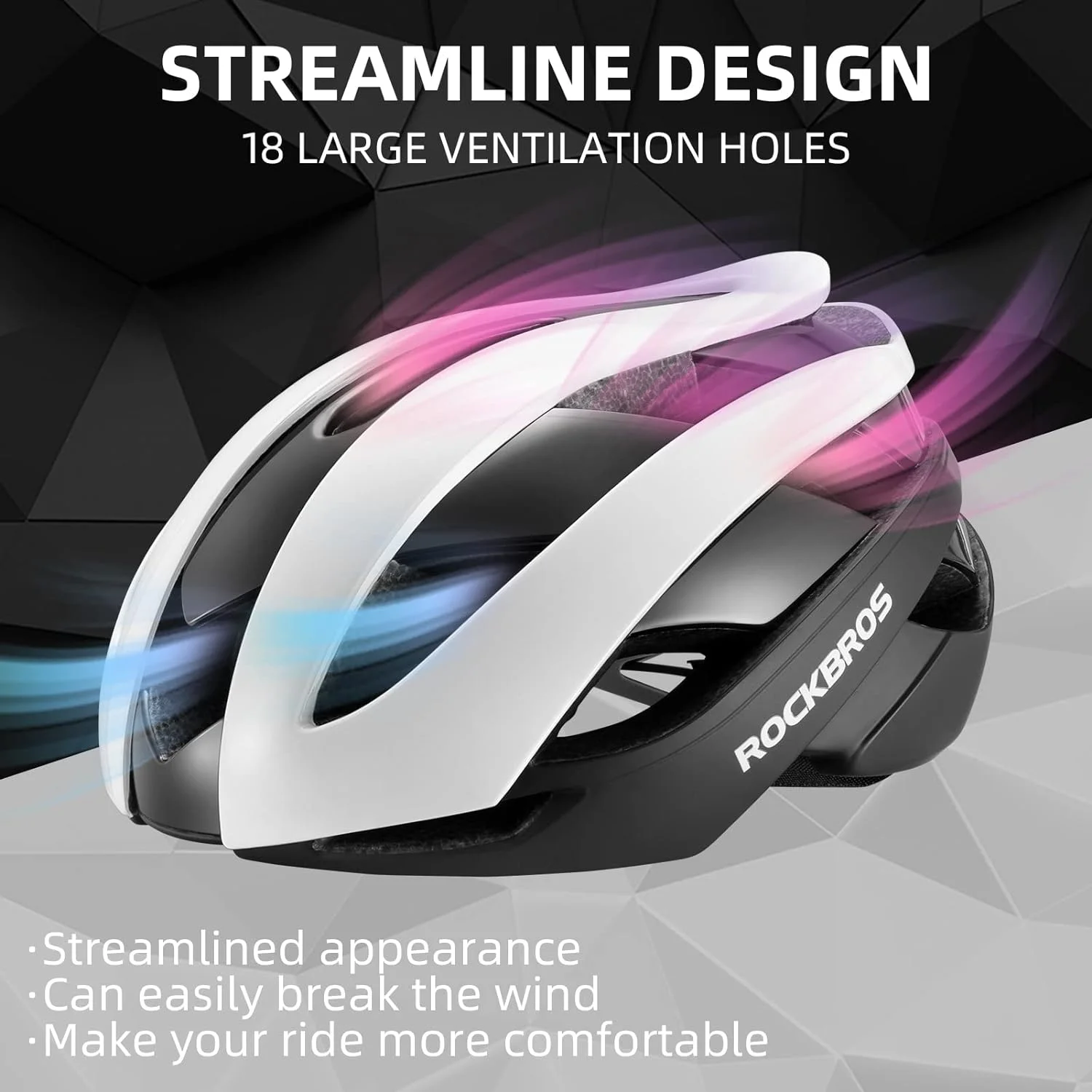 ROCKBROS Bicycle Helmet for Men Women EPS Shock Absorption Ultralight Adjustable Cycling Helmets for Youth Bike Accessories