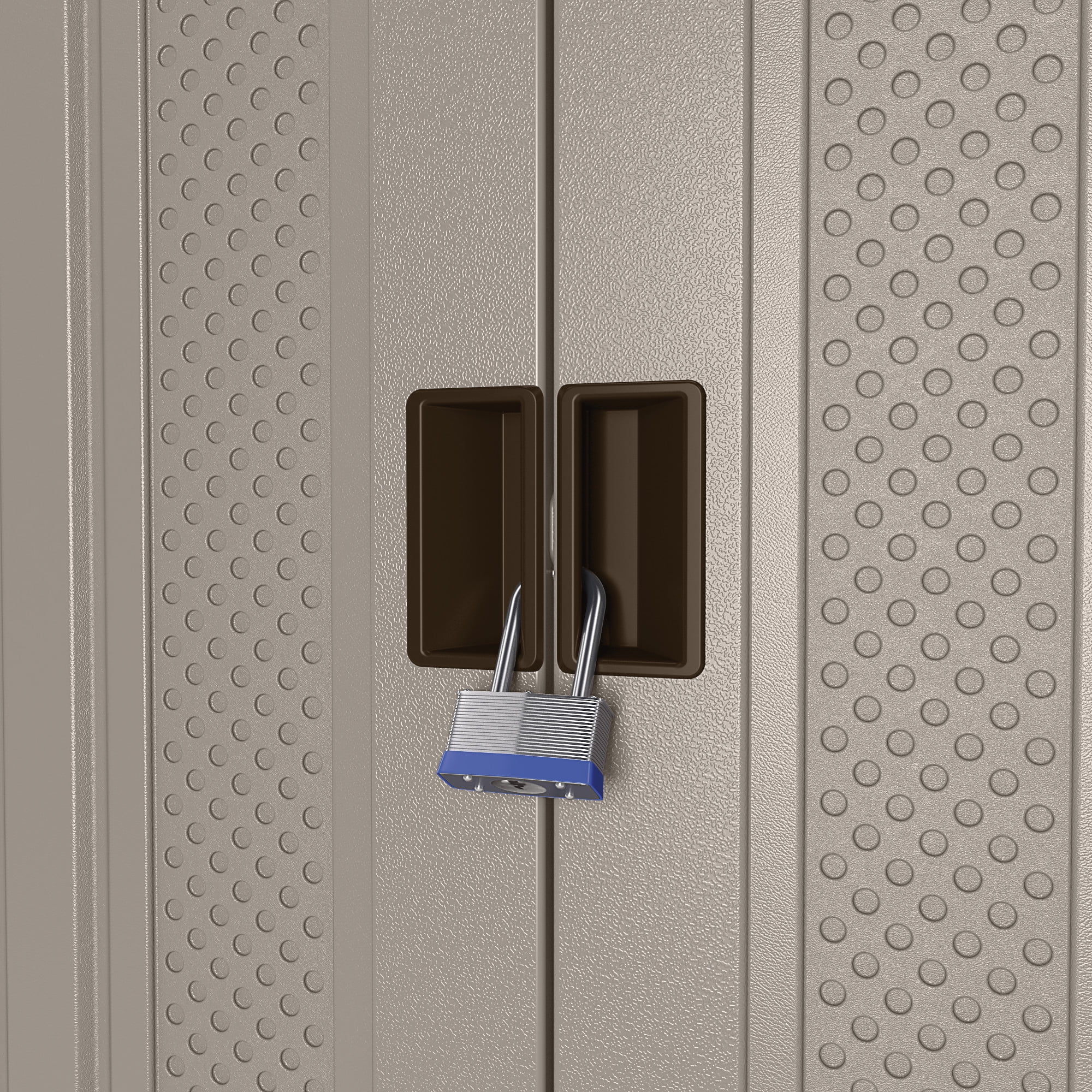 Suncast 2-Shelf Resin Base Cabinet, Platinum Metallic