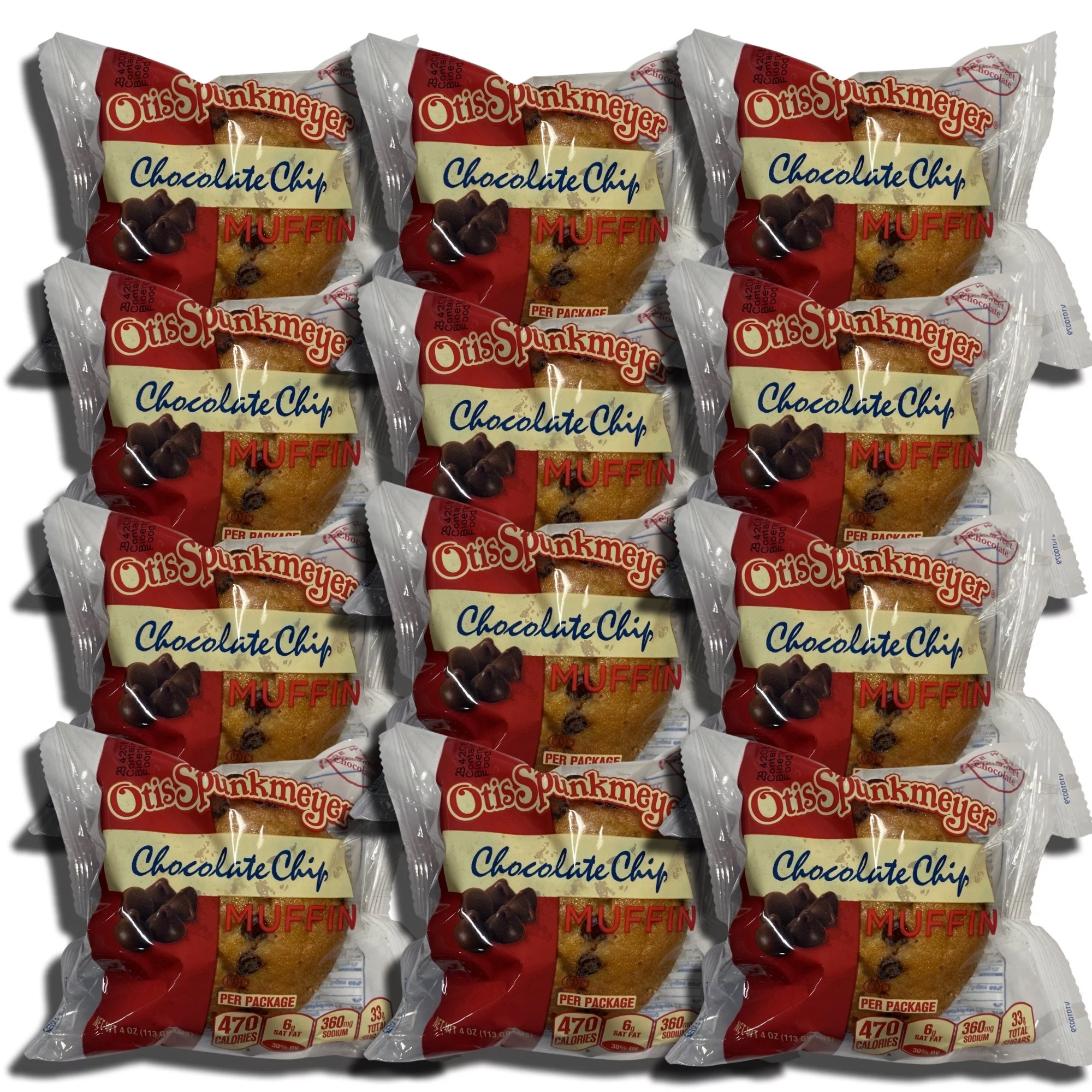 Tribeca Curations | Individually Wrapped Chocolate Chip Muffins by Otis Spunkmeyer | 4 Ounce | Pack of 12