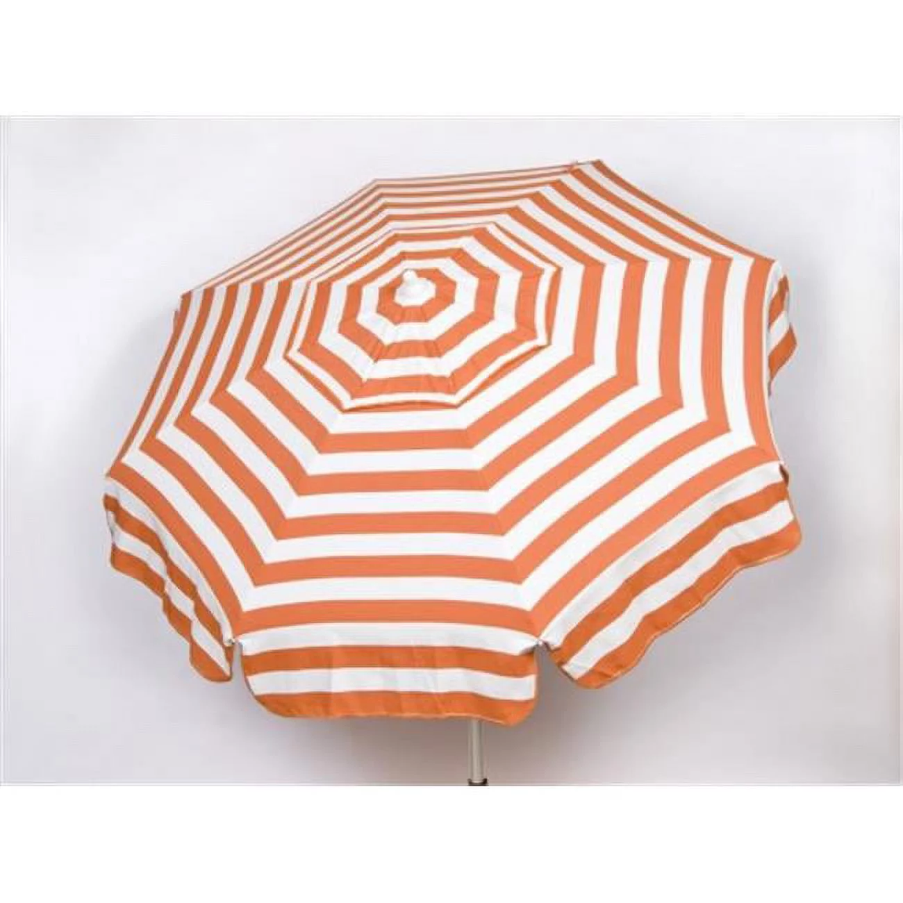 Heininger Holdings 1336 Italian 6 ft. Umbrella Acrylic Stripes Orange And White - Beach Pole
